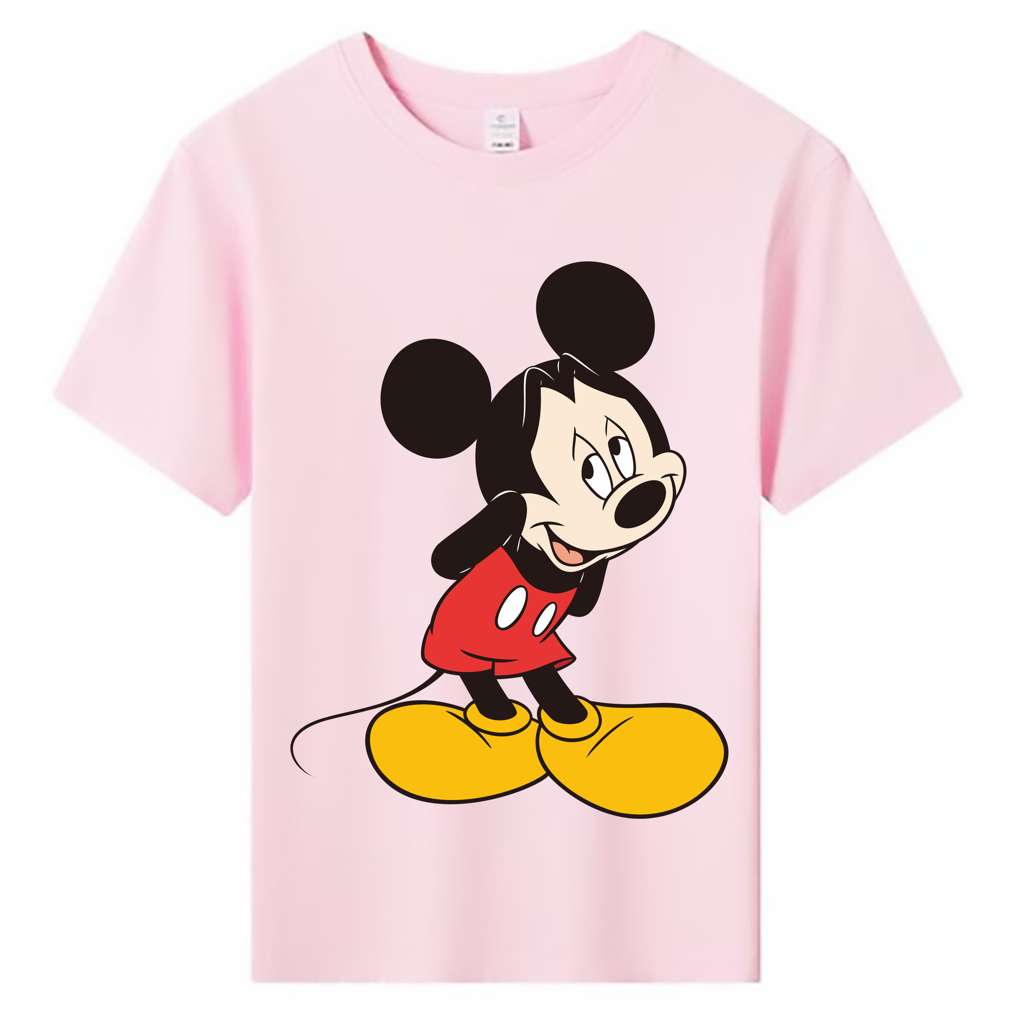 ミッキーマウス Mickey Mouse 綿100％キッズTシャツ（フロントプリント）