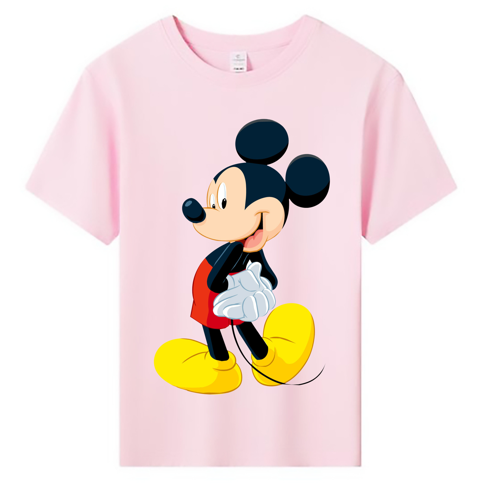 ミッキーマウス Mickey Mouse 綿100％キッズTシャツ（フロントプリント）