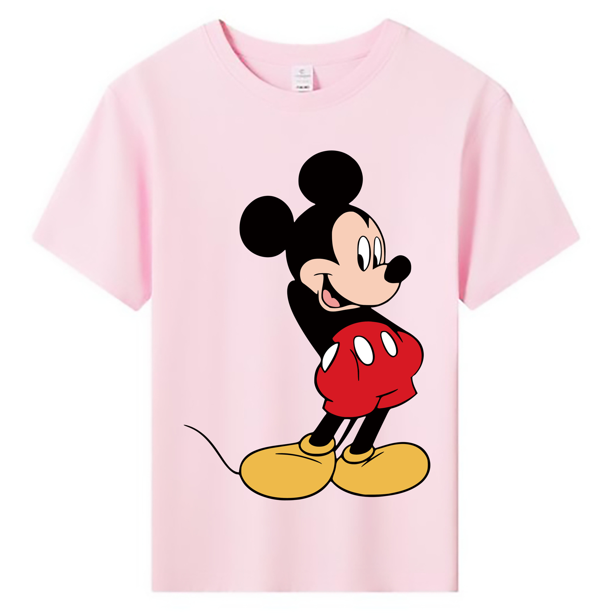 ミッキーマウス Mickey Mouse 綿100％キッズTシャツ（フロントプリント）