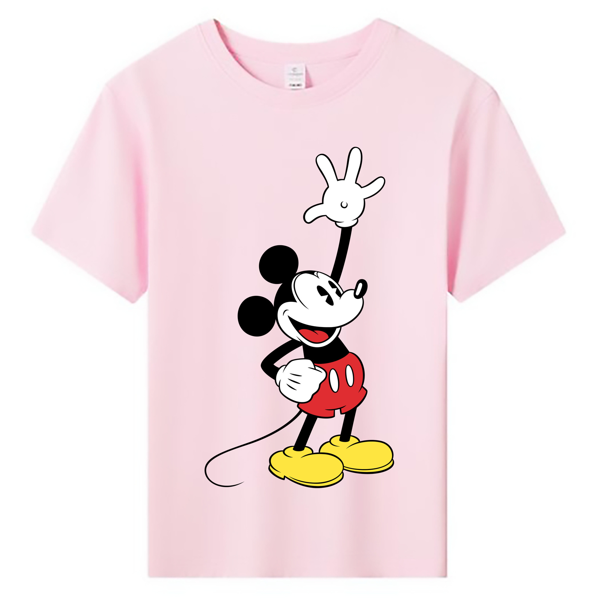 ミッキーマウス Mickey Mouse 綿100％キッズTシャツ（フロントプリント）
