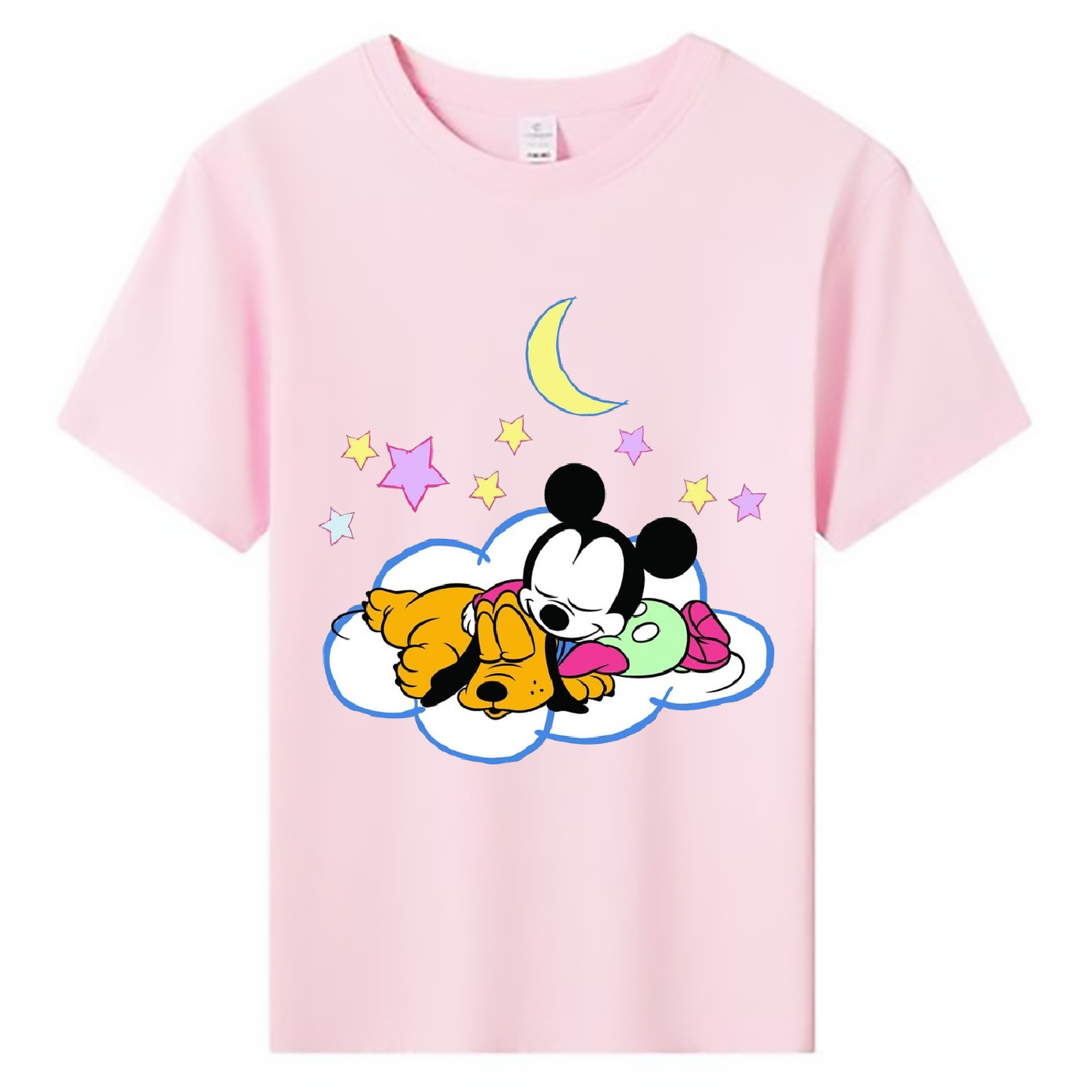ミッキーマウス Mickey Mouse 綿100％キッズTシャツ（フロントプリント）