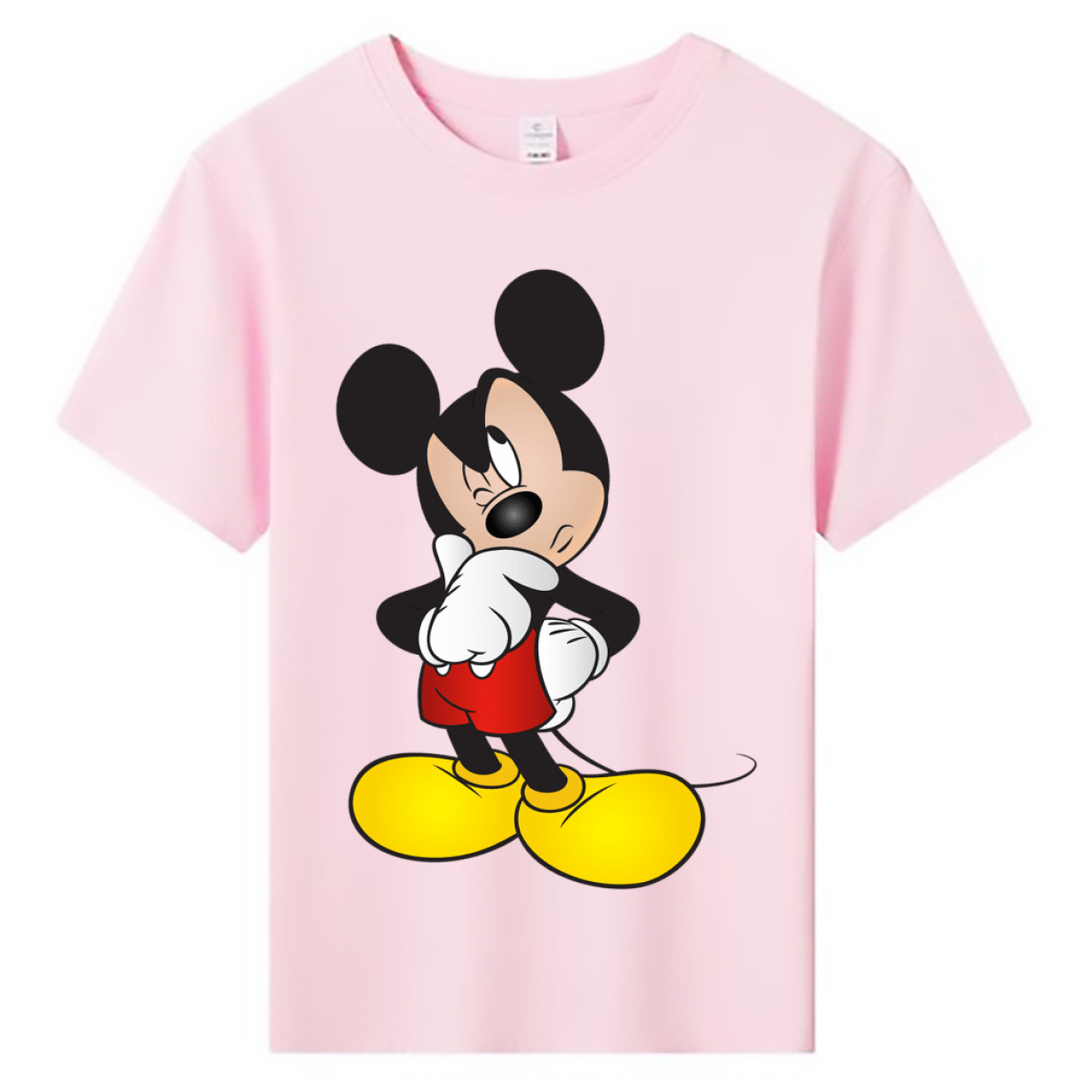 ミッキーマウス Mickey Mouse 綿100％キッズTシャツ（フロントプリント）