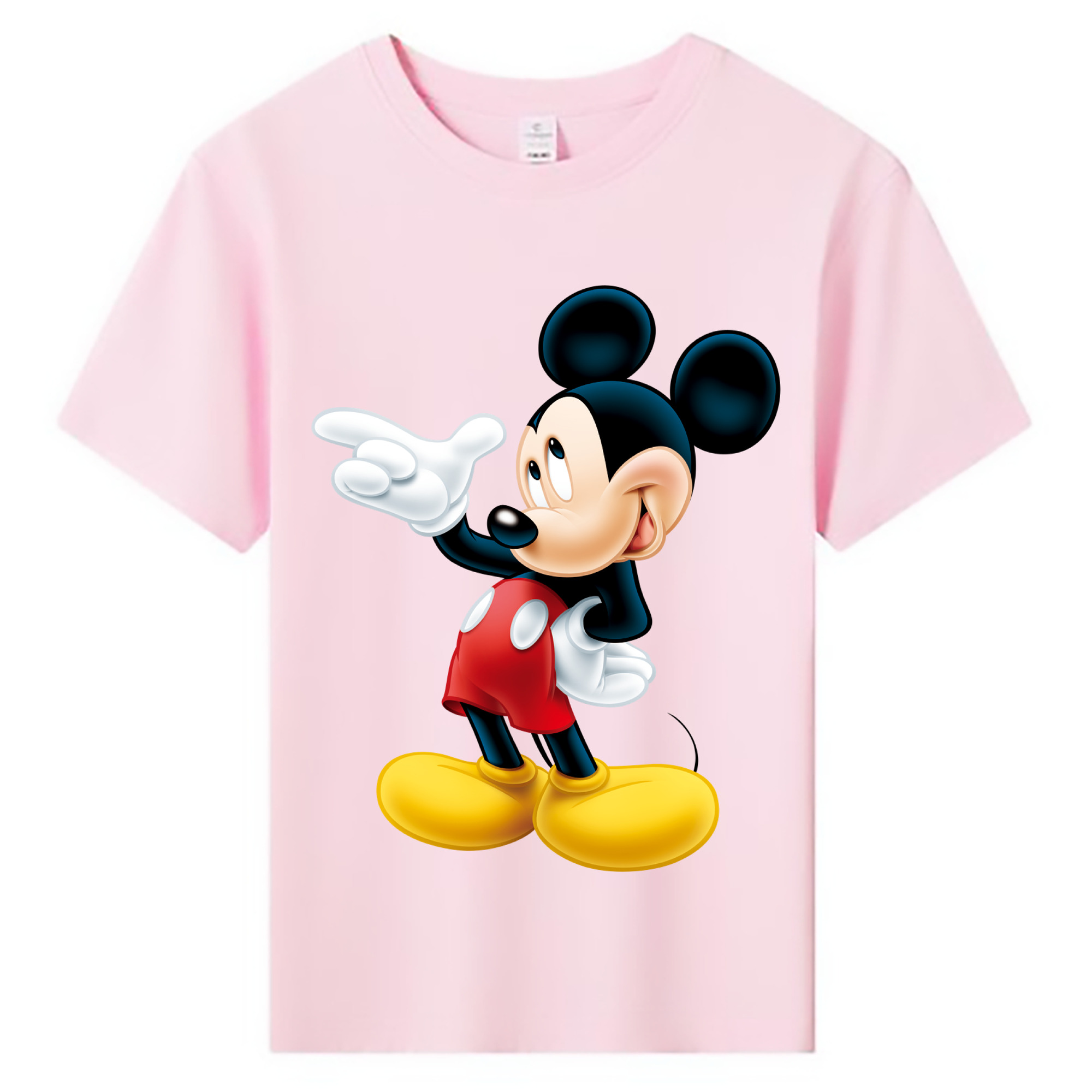ミッキーマウス Mickey Mouse 綿100％キッズTシャツ（フロントプリント）