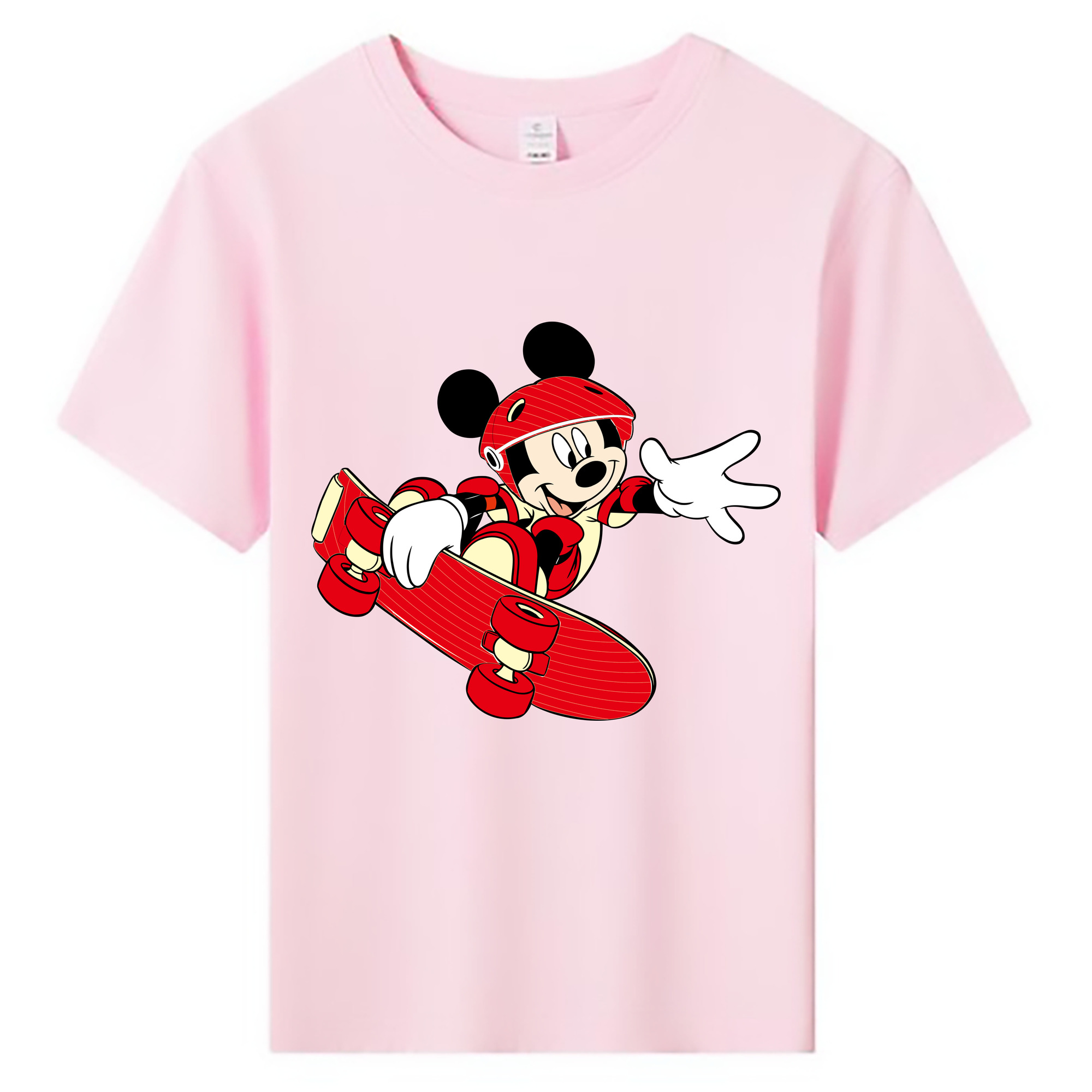 ミッキーマウス Mickey Mouse 綿100％キッズTシャツ（フロントプリント）