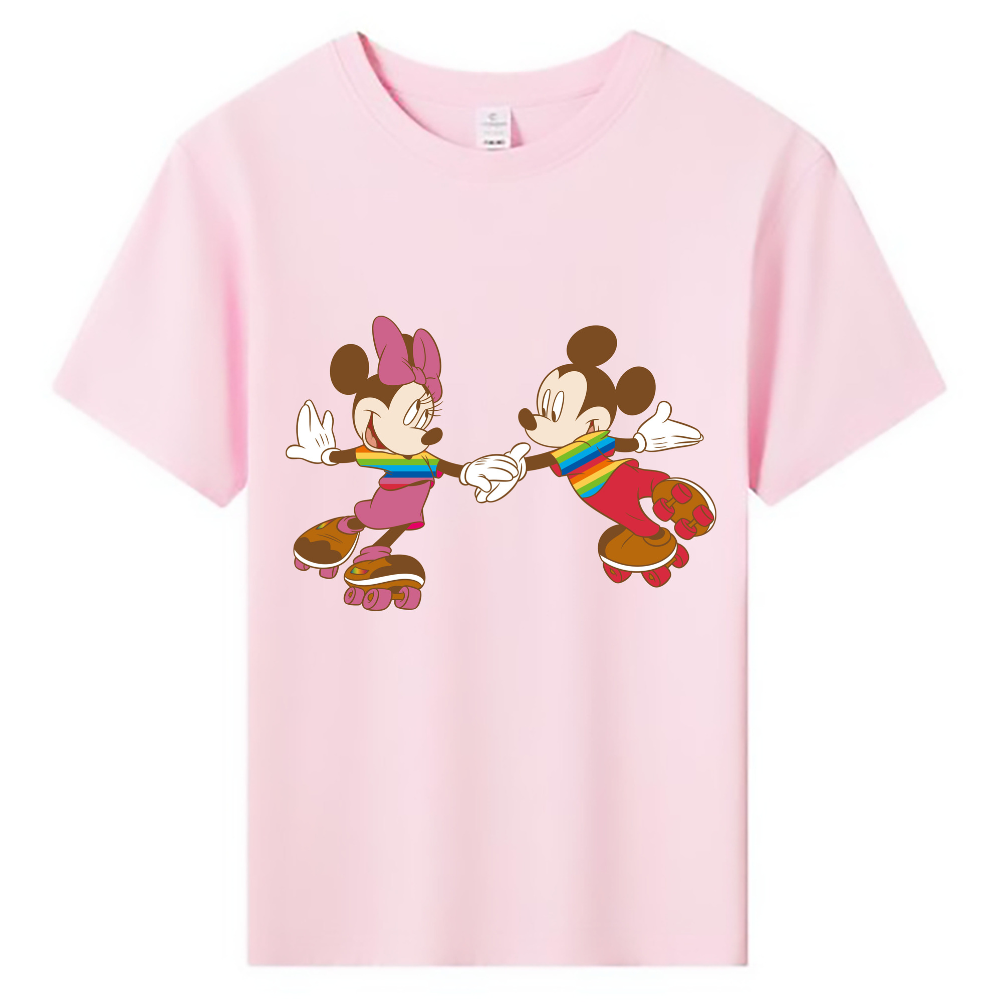 ミッキーマウス Mickey Mouse 綿100％キッズTシャツ（フロントプリント）