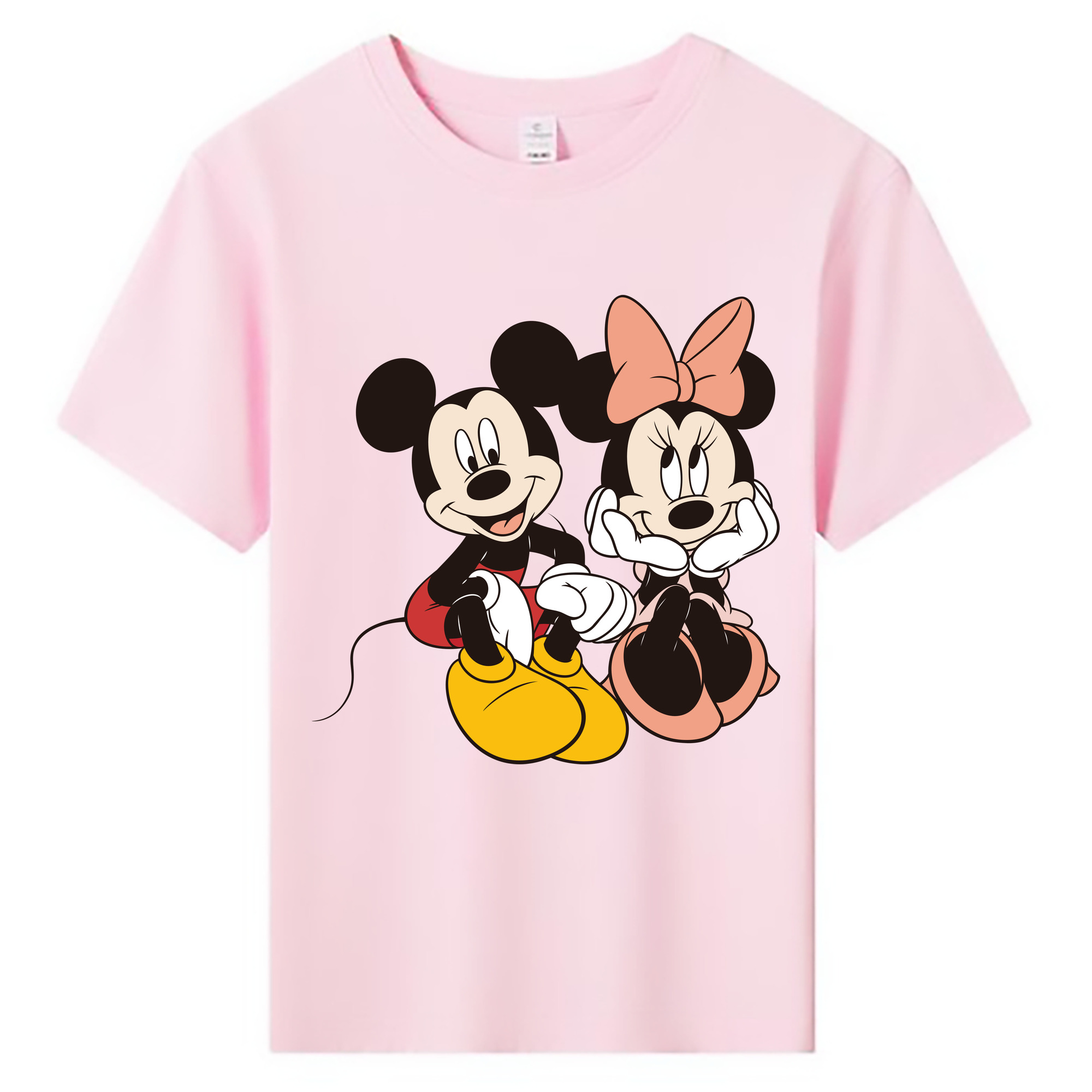 ミッキーマウス Mickey Mouse 綿100％キッズTシャツ（フロントプリント）