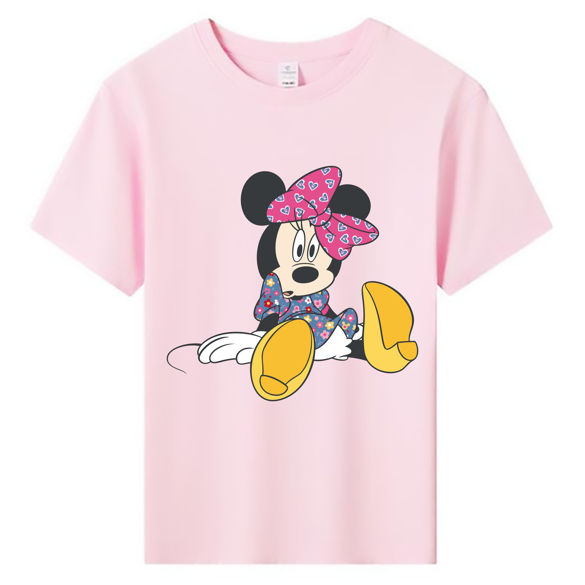 ミッキーマウス Mickey Mouse 綿100％キッズTシャツ（フロントプリント）