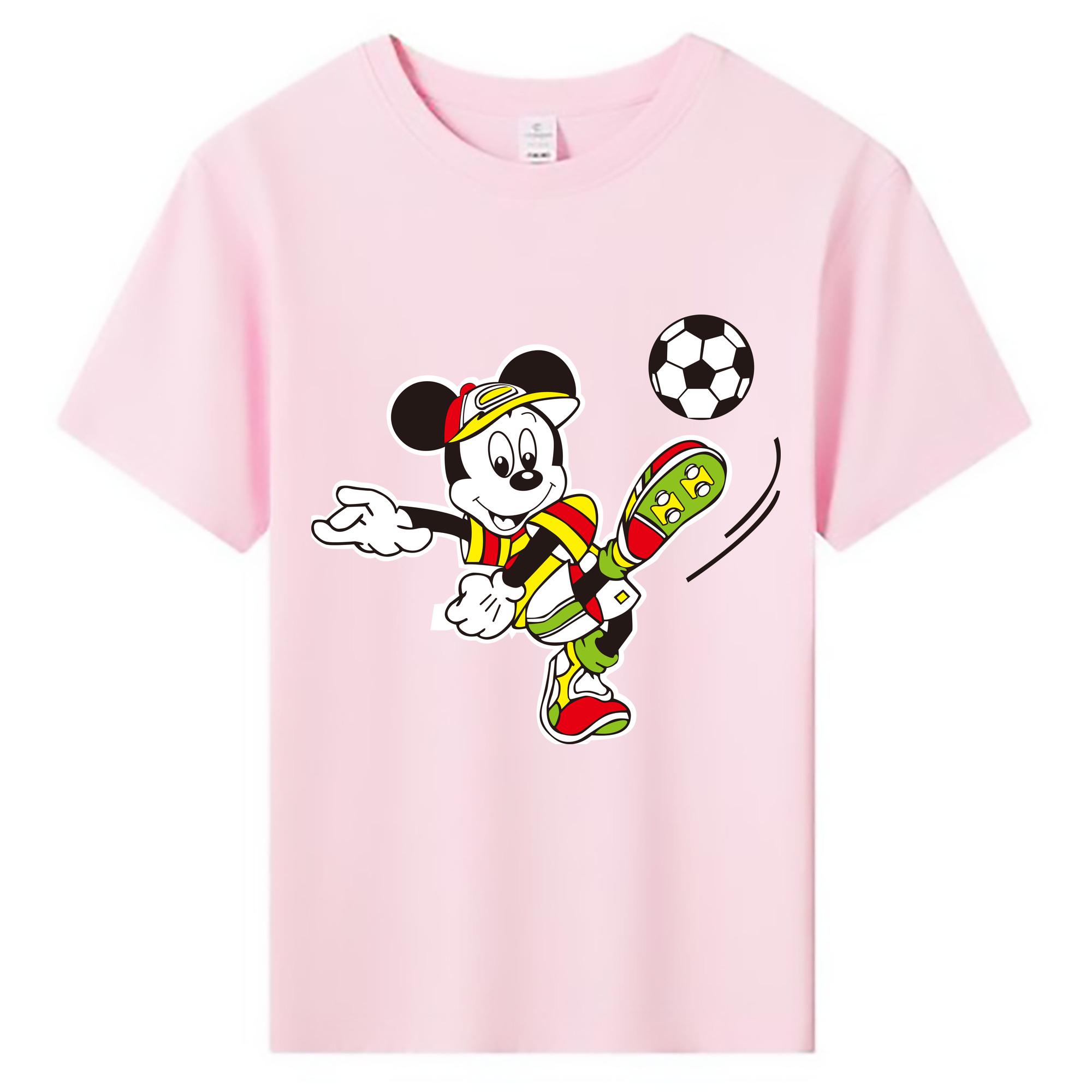 ミッキーマウス Mickey Mouse 綿100％キッズTシャツ（フロントプリント）