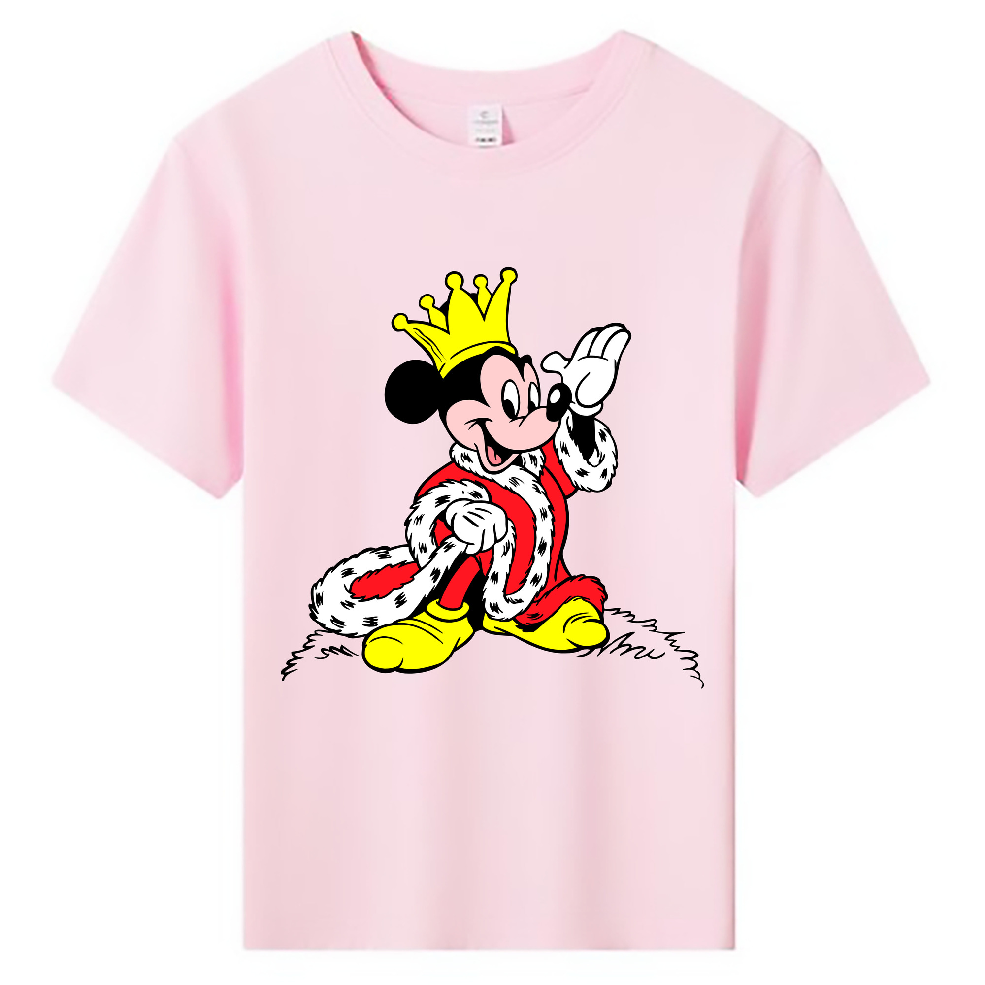 ミッキーマウス Mickey Mouse 綿100％キッズTシャツ（フロントプリント）