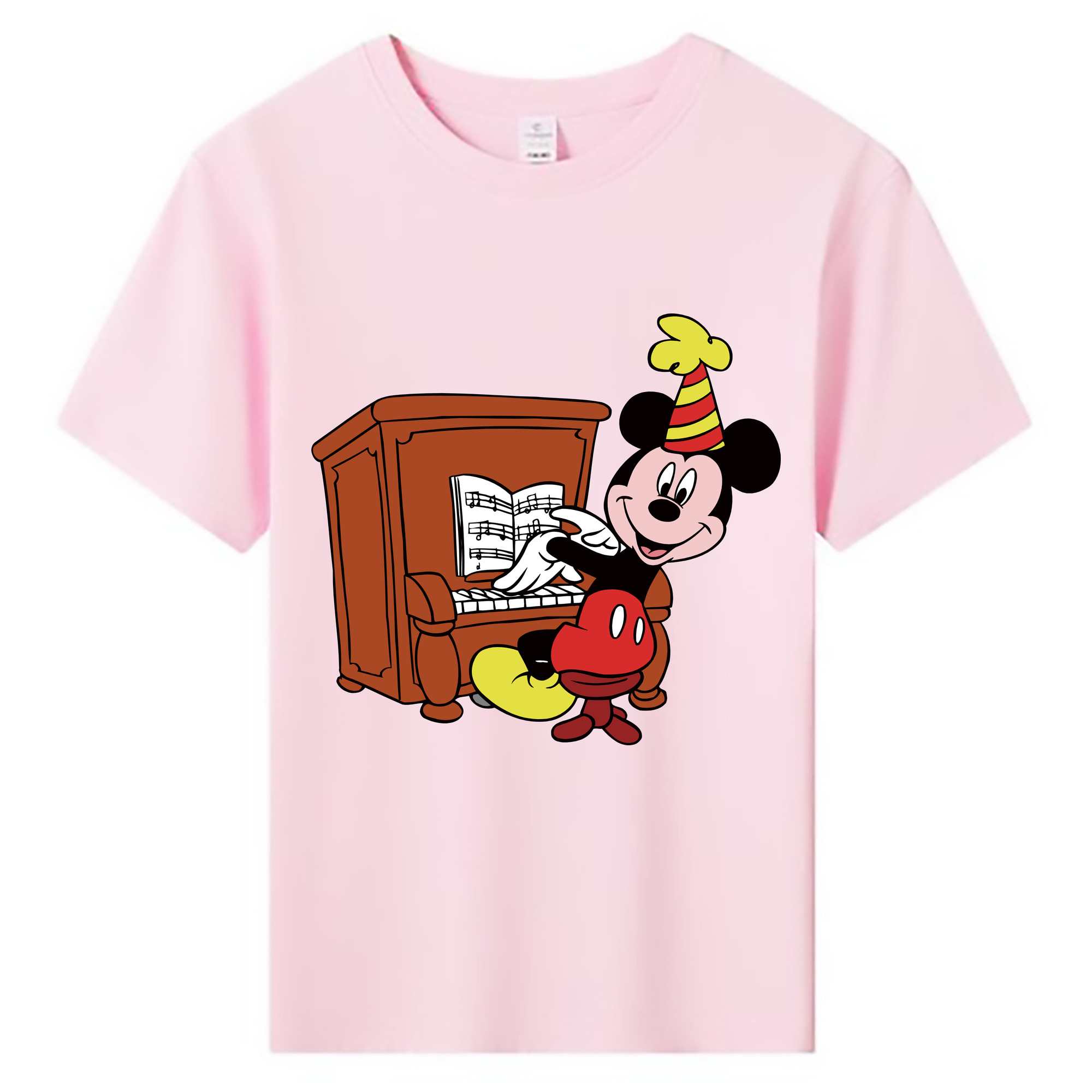 ミッキーマウス Mickey Mouse 綿100％キッズTシャツ（フロントプリント）
