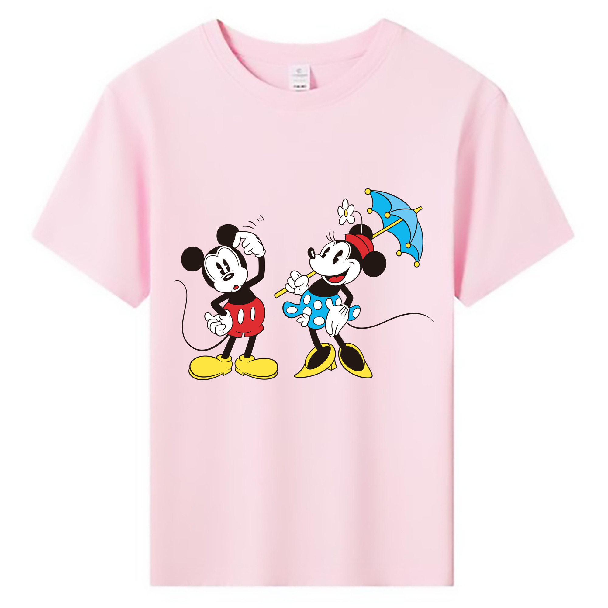 ミッキーマウス Mickey Mouse 綿100％キッズTシャツ（フロントプリント）