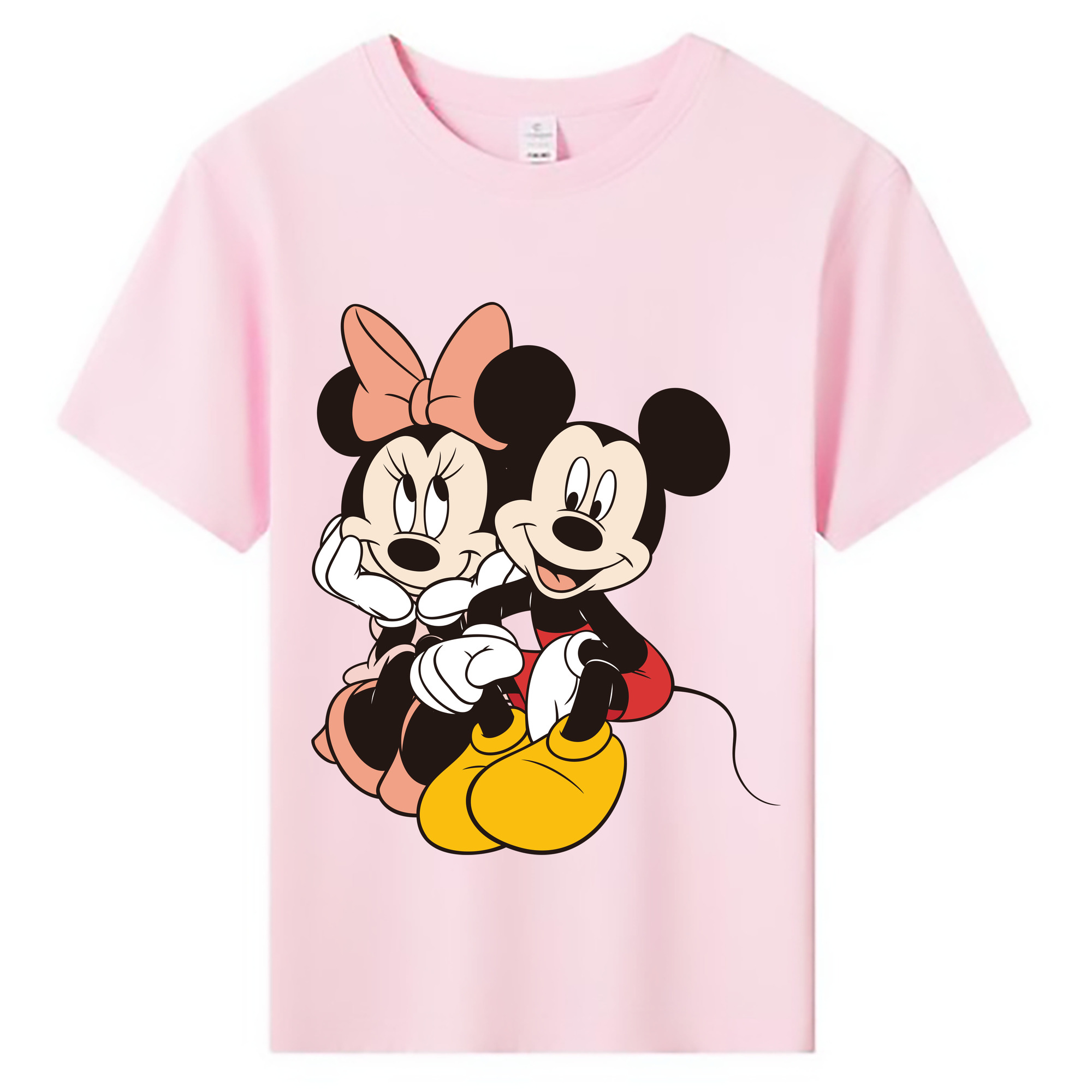 ミッキーマウス Mickey Mouse 綿100％キッズTシャツ（フロントプリント）