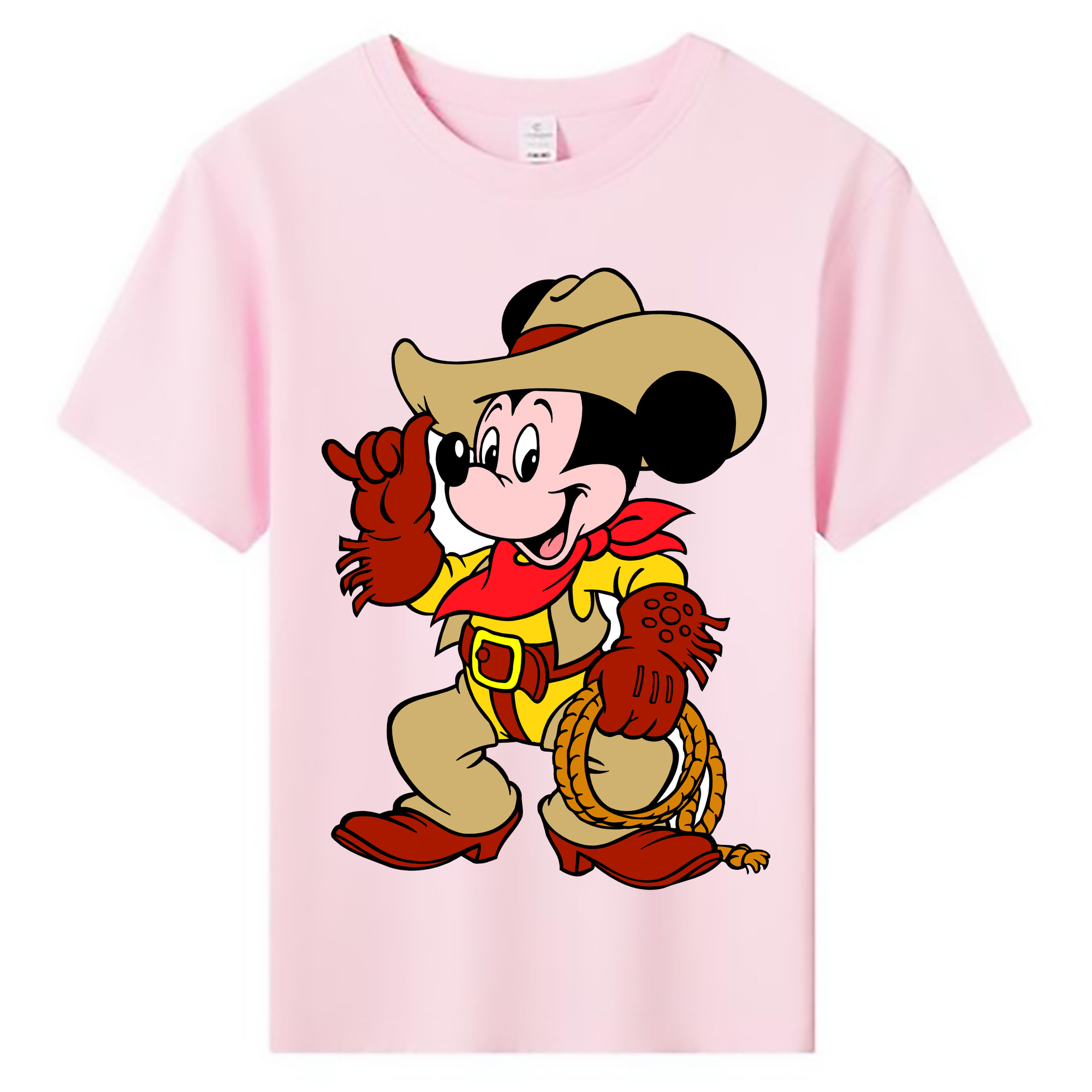 ミッキーマウス Mickey Mouse 綿100％キッズTシャツ（フロントプリント）