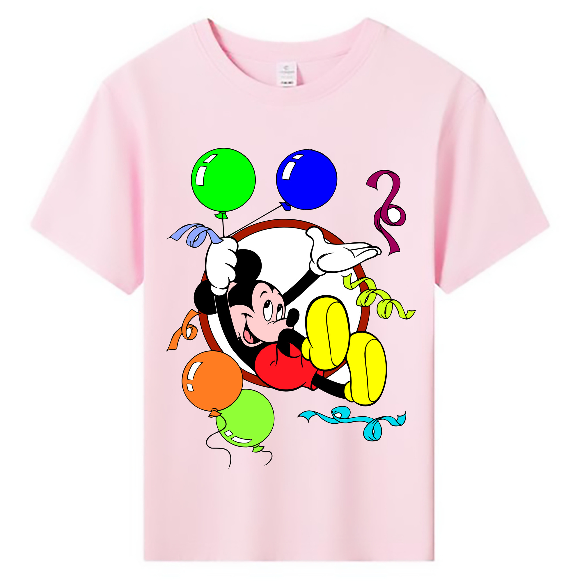 ミッキーマウス Mickey Mouse 綿100％キッズTシャツ（フロントプリント）