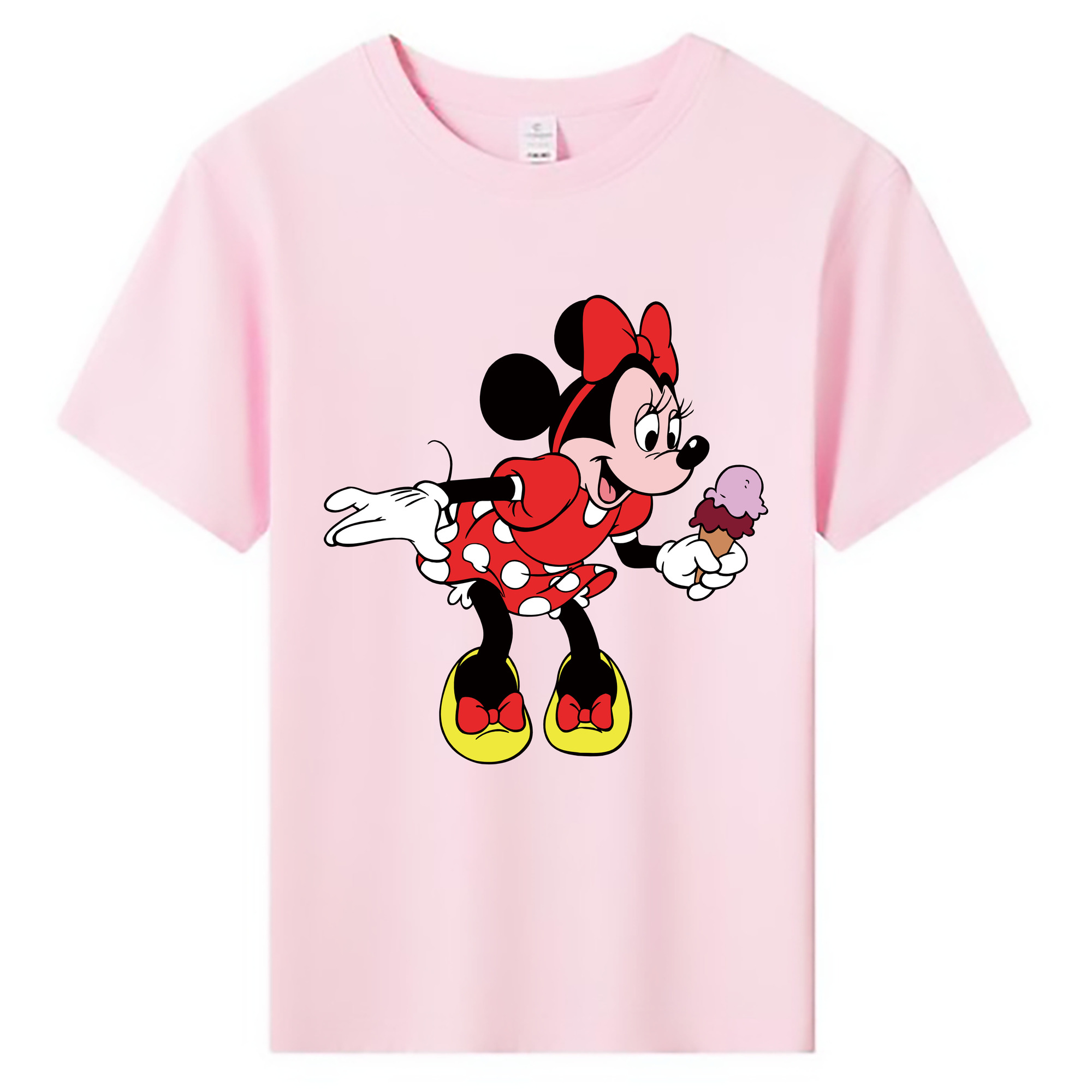 ミッキーマウス Mickey Mouse 綿100％キッズTシャツ（フロントプリント）