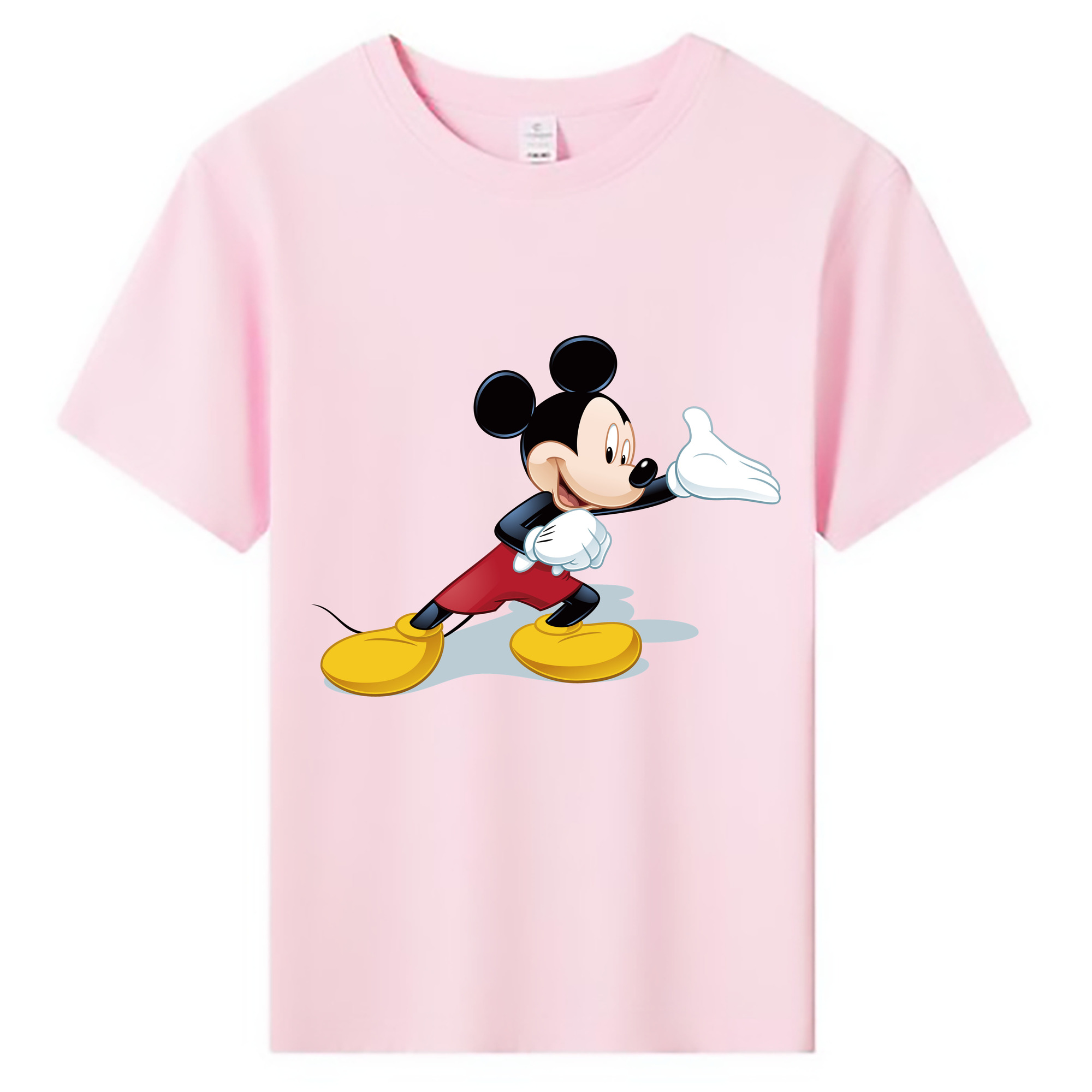ミッキーマウス Mickey Mouse 綿100％キッズTシャツ（フロントプリント）