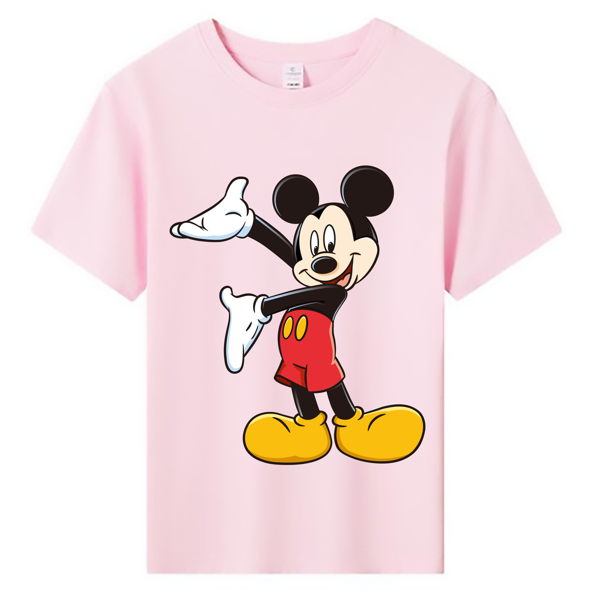 ミッキーマウス Mickey Mouse 綿100％キッズTシャツ（フロントプリント）