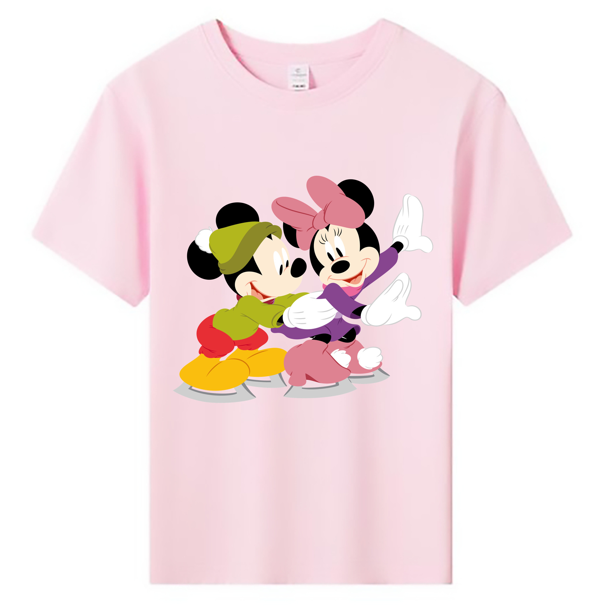 （画像用） ミッキーマウス Mickey Mouse 綿100％キッズTシャツ（フロントプリント）