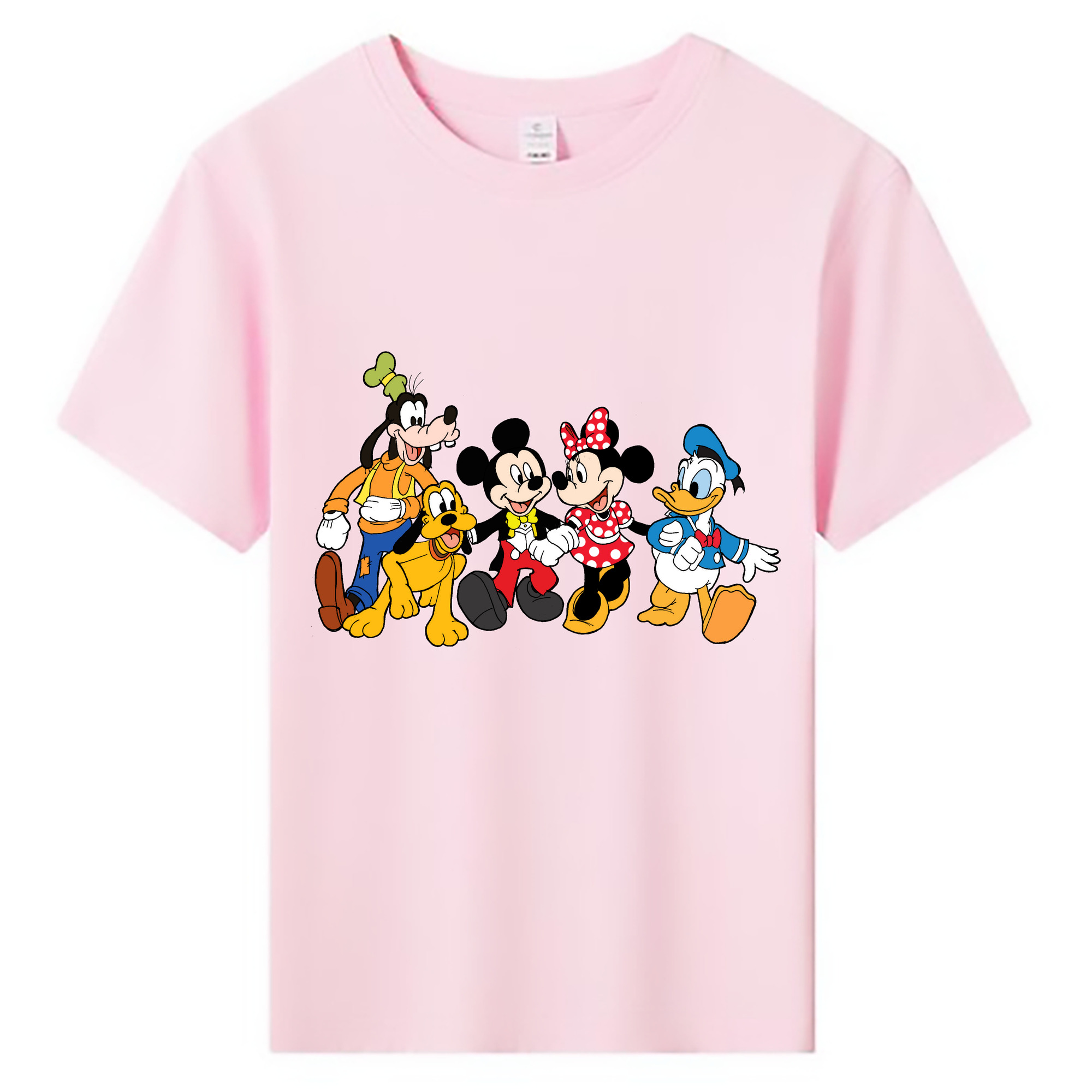（画像用） ミッキーマウス Mickey Mouse 綿100％キッズTシャツ（フロントプリント）