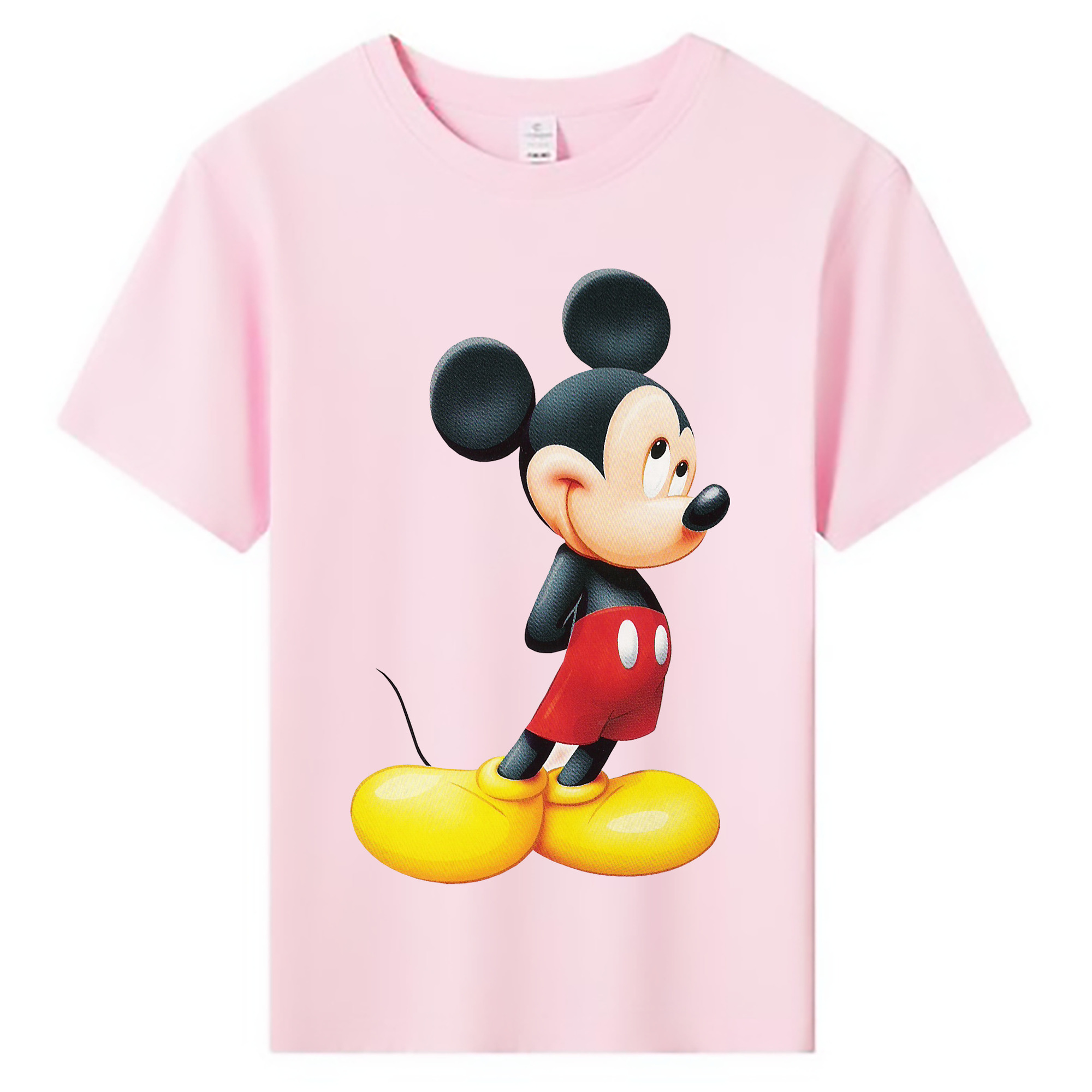 （画像用） ミッキーマウス Mickey Mouse 綿100％キッズTシャツ（フロントプリント）