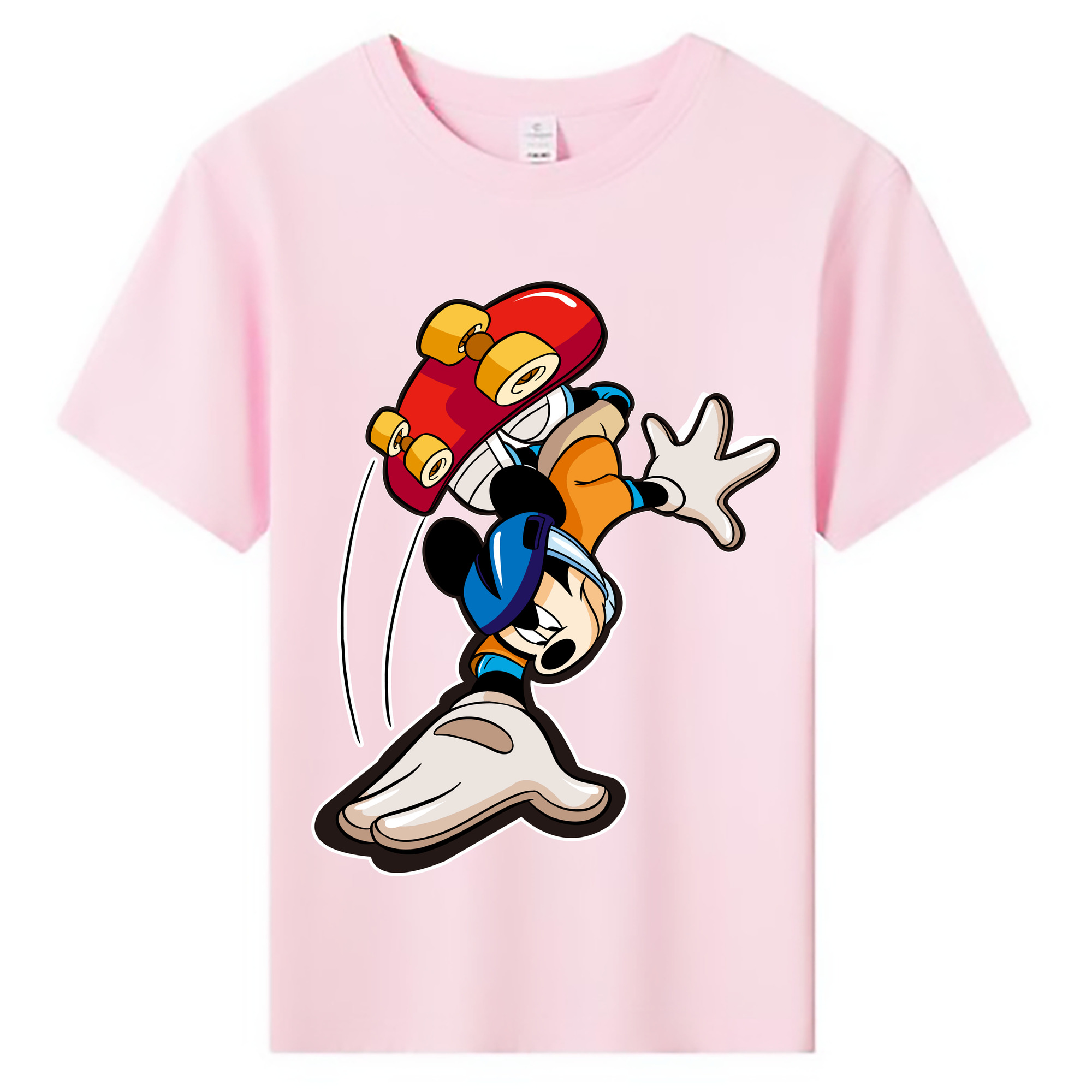 ミッキーマウス Mickey Mouse 綿100％キッズTシャツ（フロントプリント）