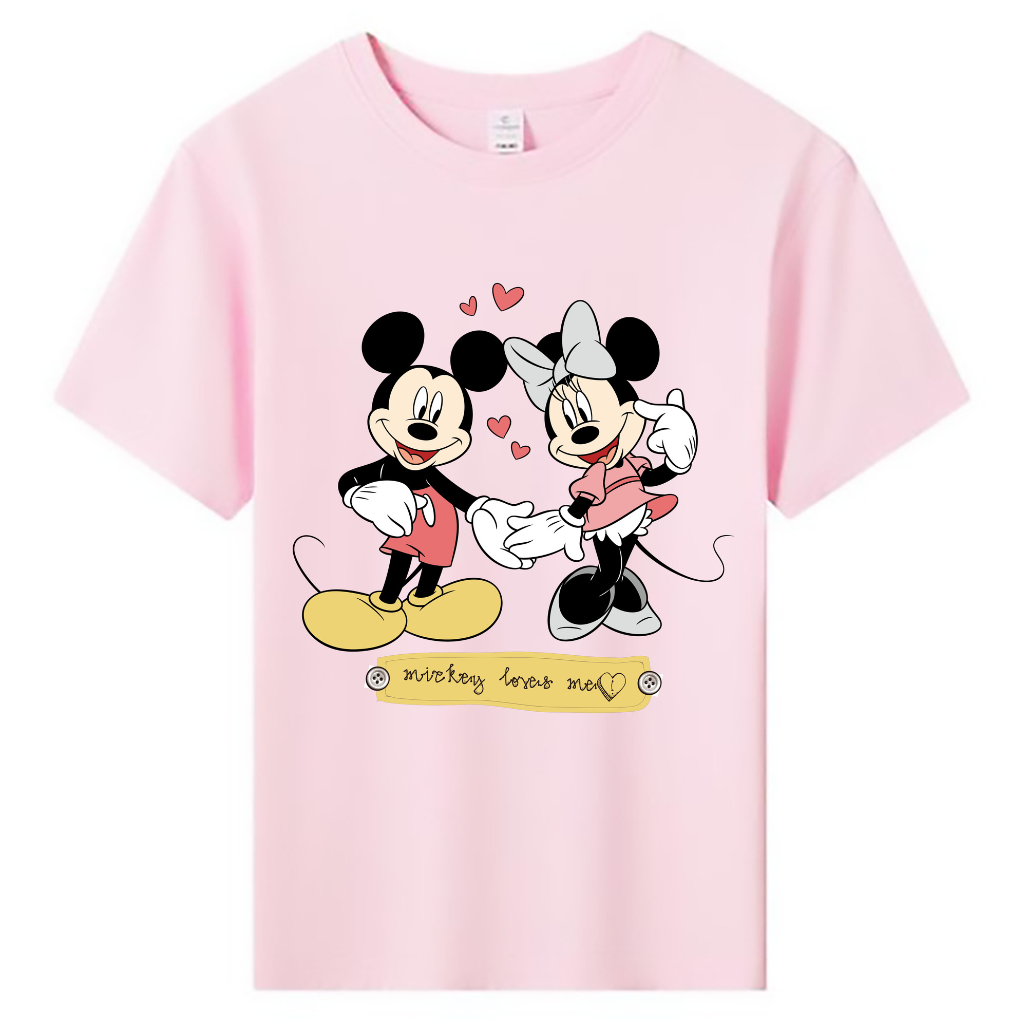 ミッキーマウス Mickey Mouse 綿100％キッズTシャツ（フロントプリント）