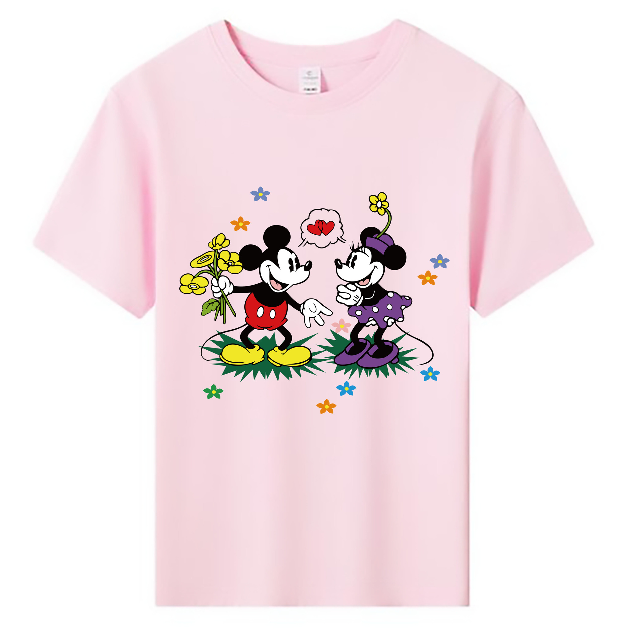 ミッキーマウス Mickey Mouse 綿100％キッズTシャツ（フロントプリント）