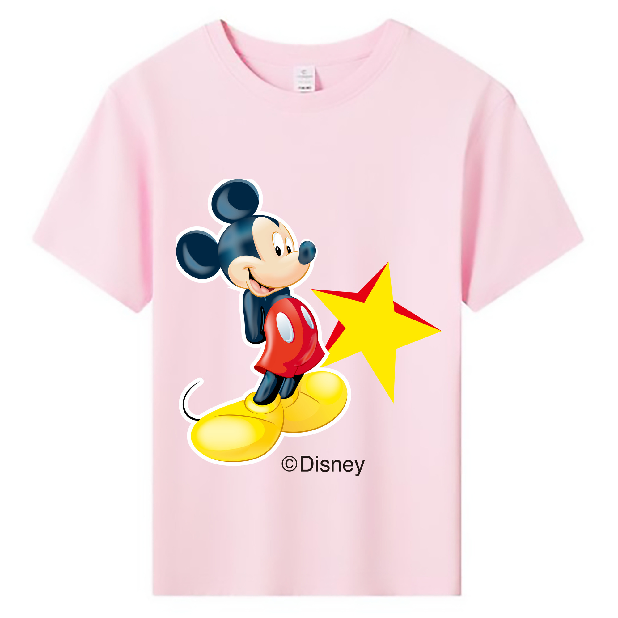ミッキーマウス Mickey Mouse 綿100％キッズTシャツ（フロントプリント）