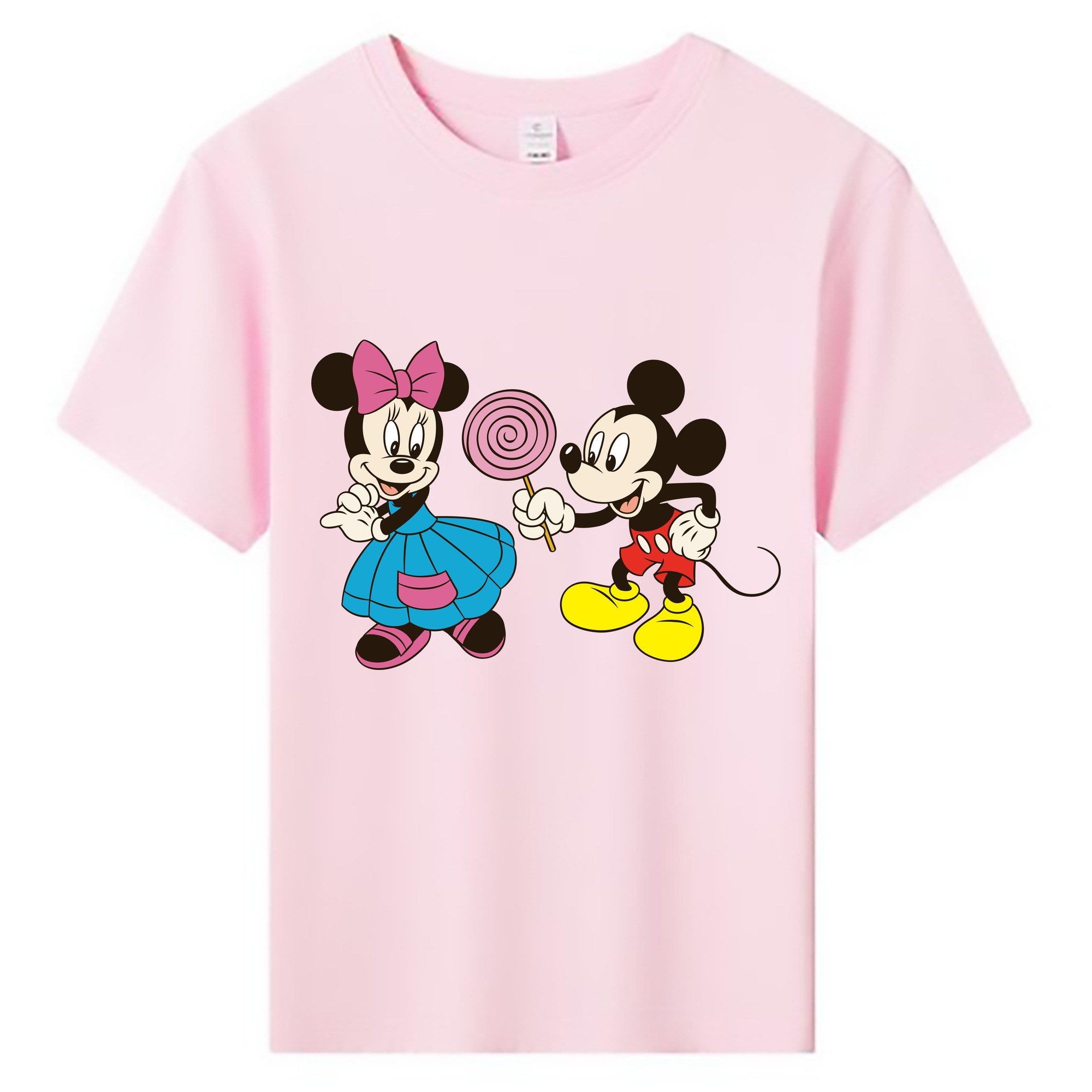 ミッキーマウス Mickey Mouse 綿100％キッズTシャツ（フロントプリント）