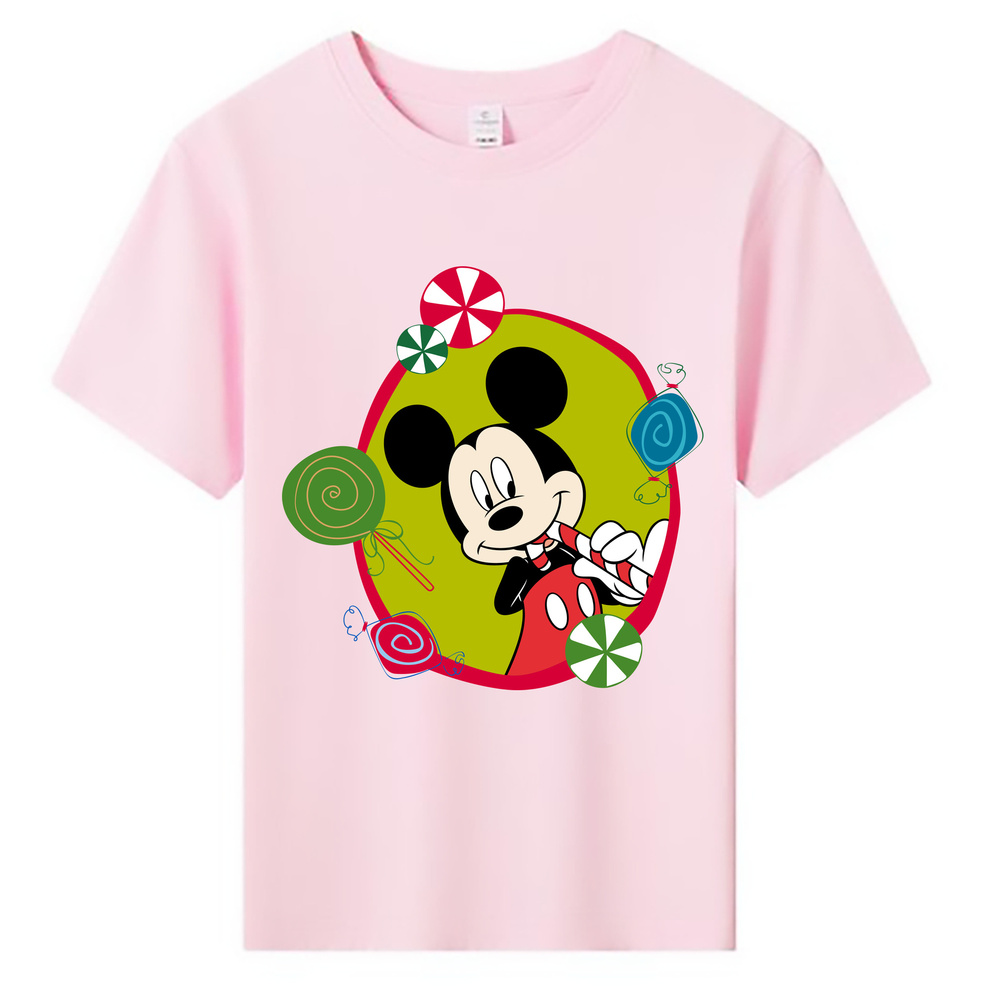ミッキーマウス Mickey Mouse 綿100％キッズTシャツ（フロントプリント）