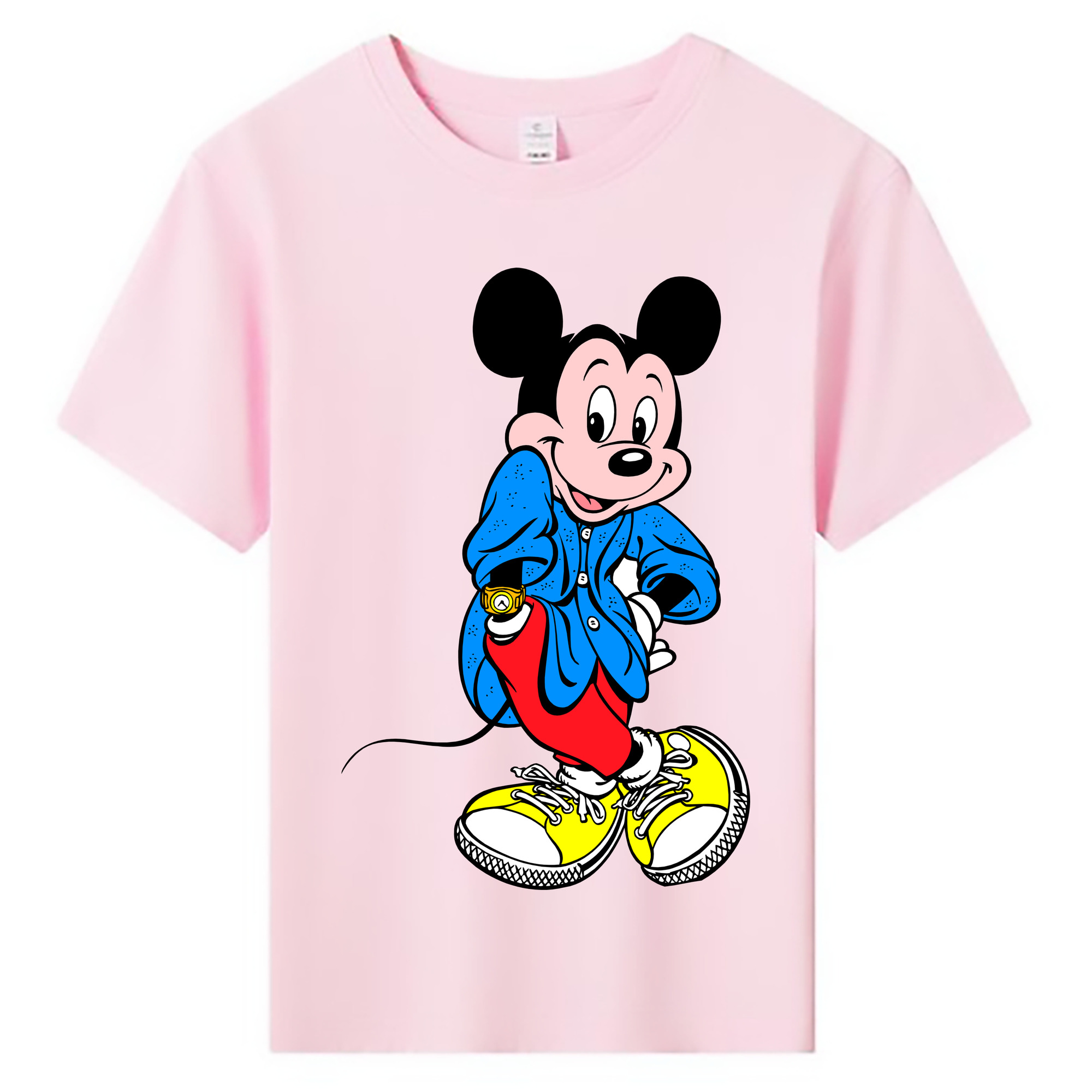ミッキーマウス Mickey Mouse 綿100％キッズTシャツ（フロントプリント）