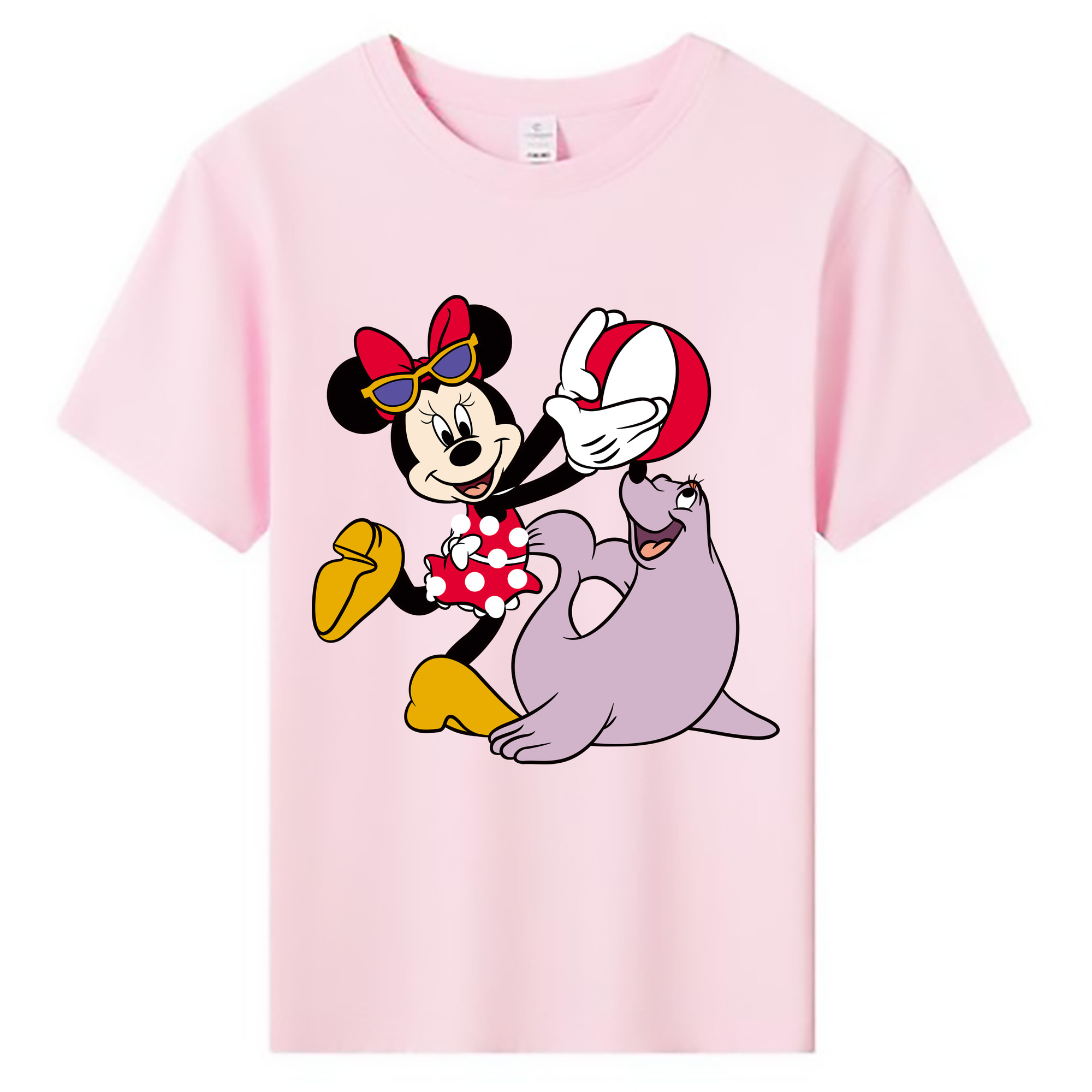 ミッキーマウス Mickey Mouse 綿100％キッズTシャツ（フロントプリント）