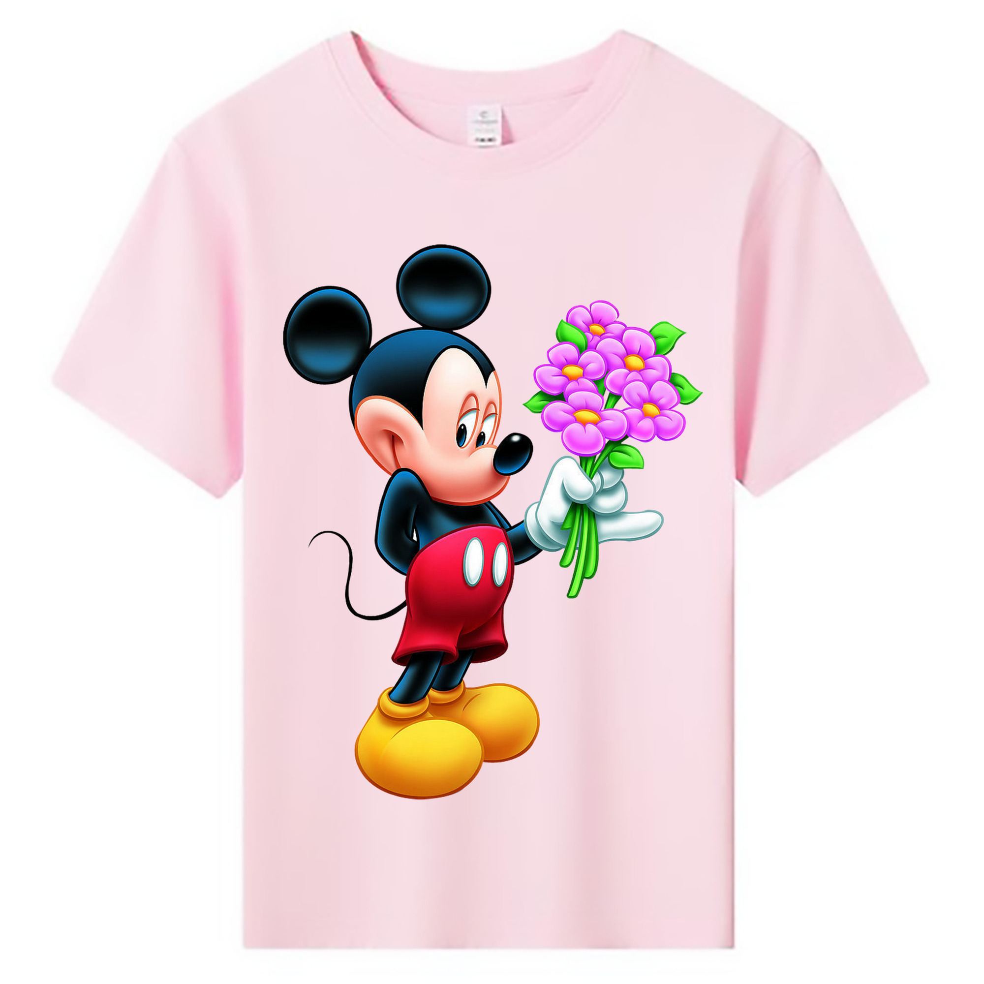 ミッキーマウス Mickey Mouse 綿100％キッズTシャツ（フロントプリント）