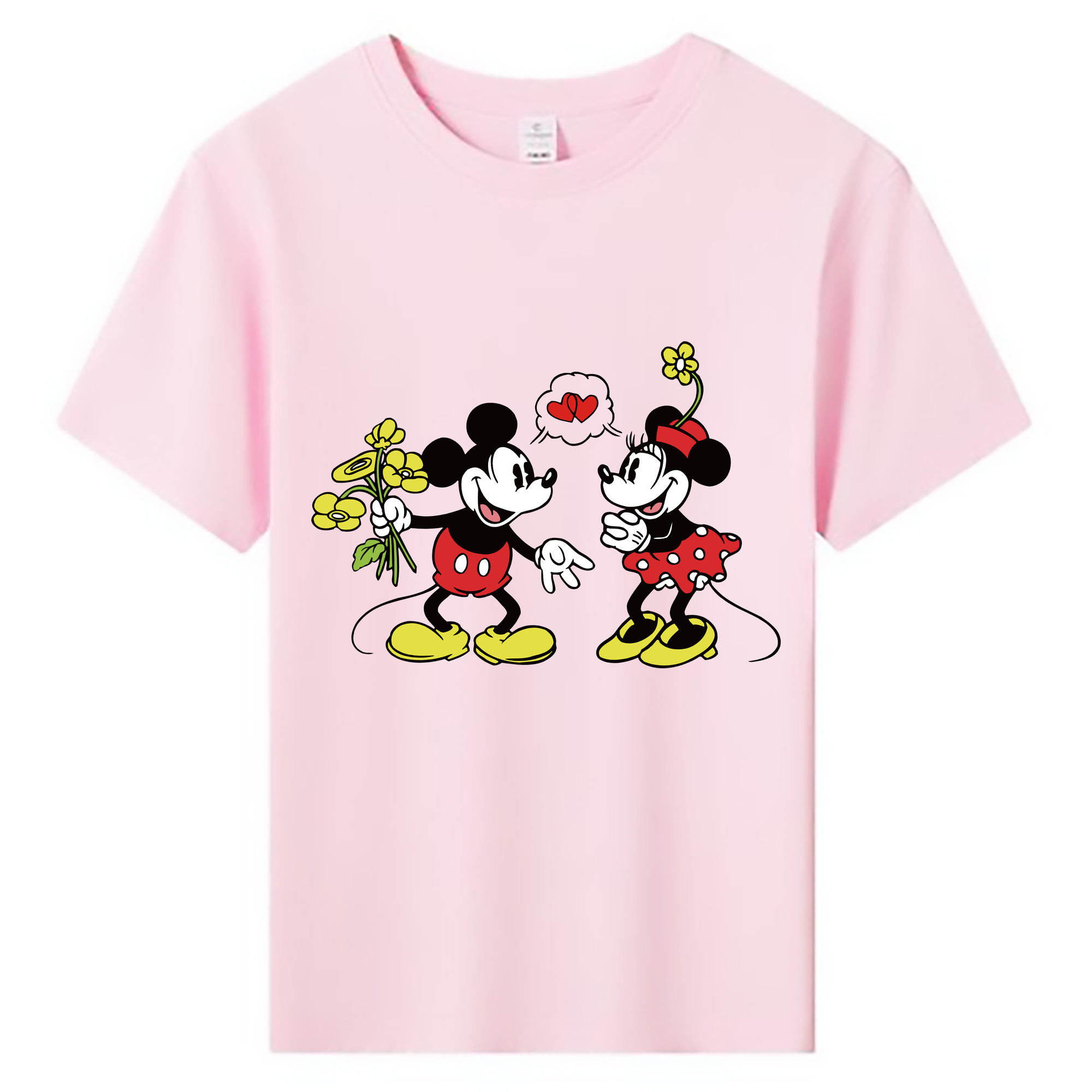 ミッキーマウス Mickey Mouse 綿100％キッズTシャツ（フロントプリント）