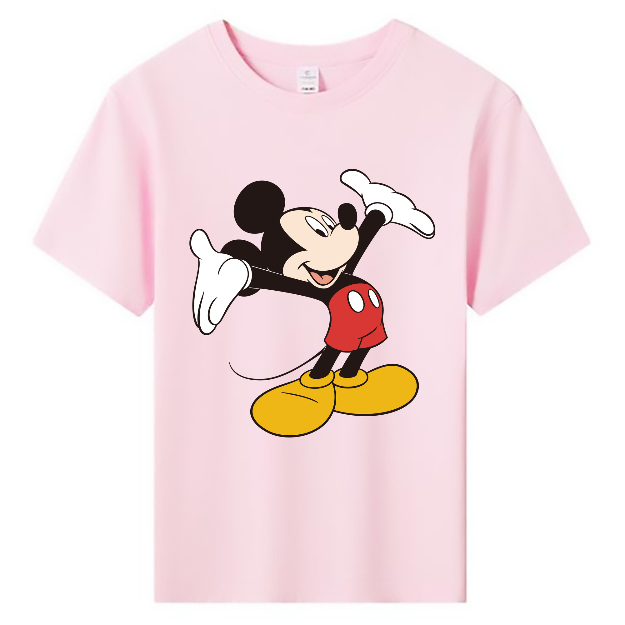 ミッキーマウス Mickey Mouse 綿100％キッズTシャツ（フロントプリント）