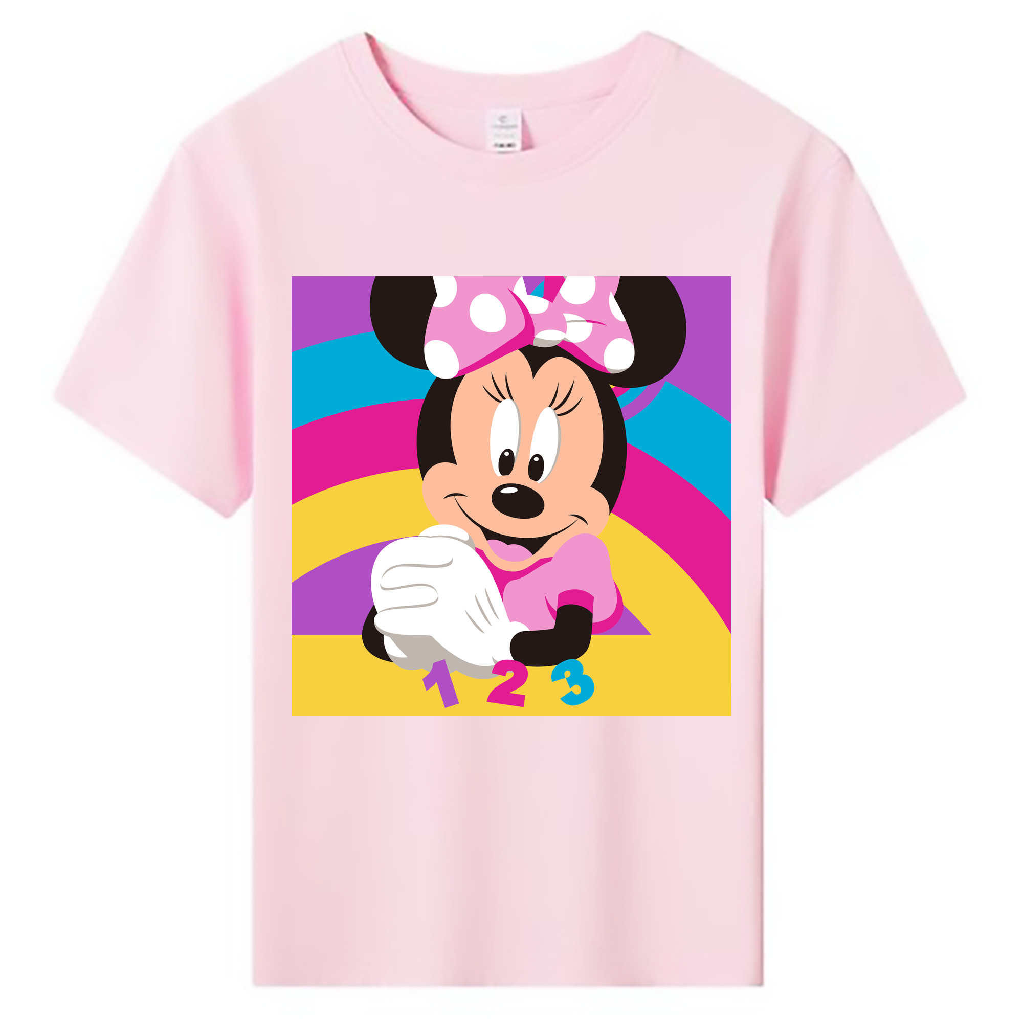 ミッキーマウス Mickey Mouse 綿100％キッズTシャツ（フロントプリント）