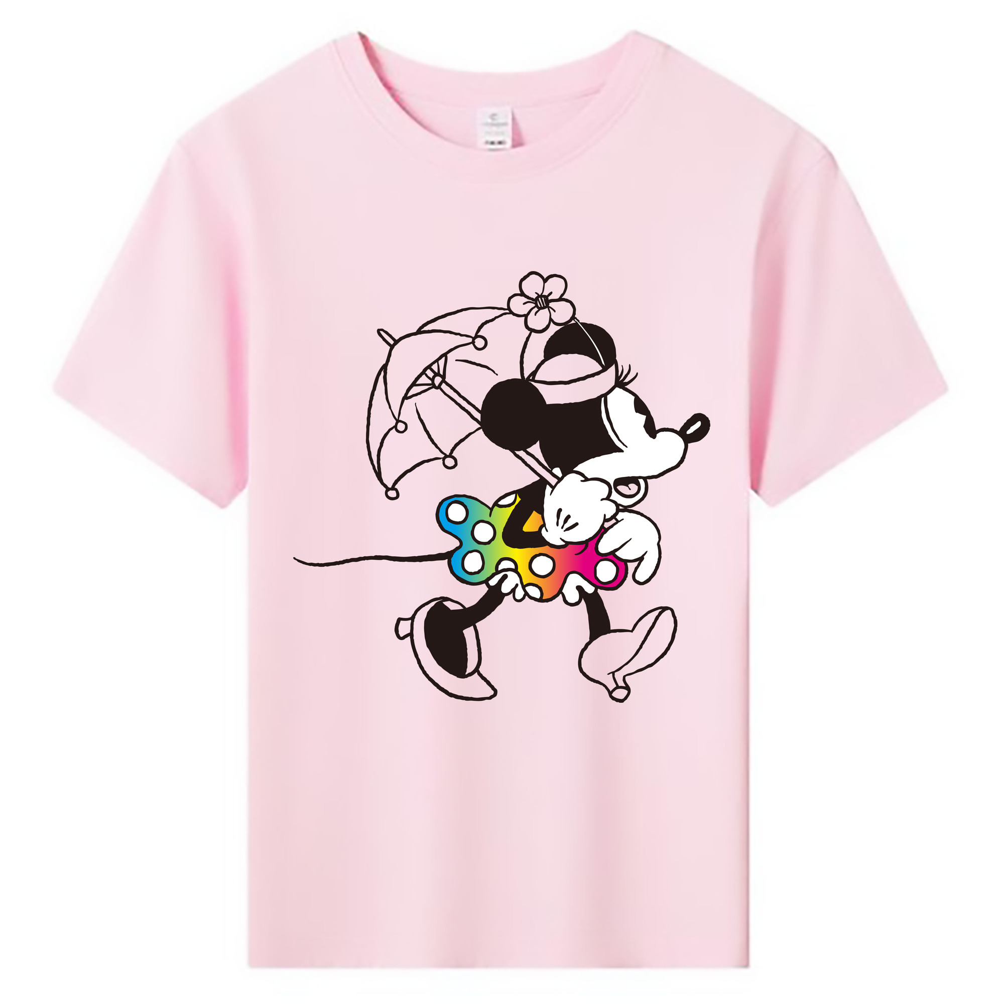 ミッキーマウス Mickey Mouse 綿100％キッズTシャツ（フロントプリント）