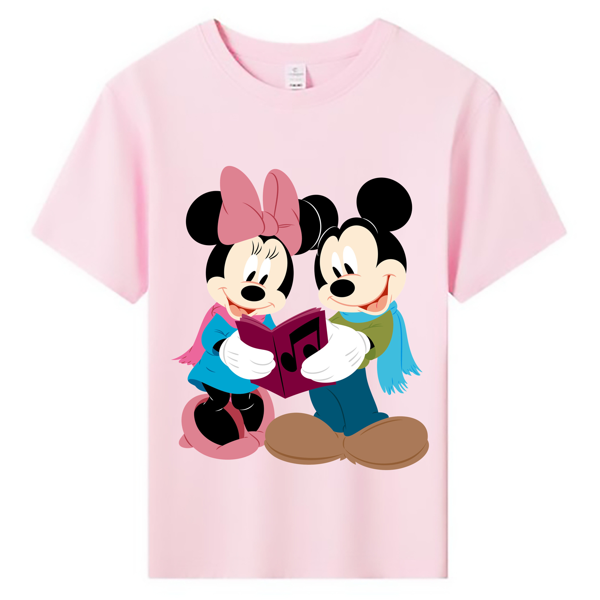 ミッキーマウス Mickey Mouse 綿100％キッズTシャツ（フロントプリント）