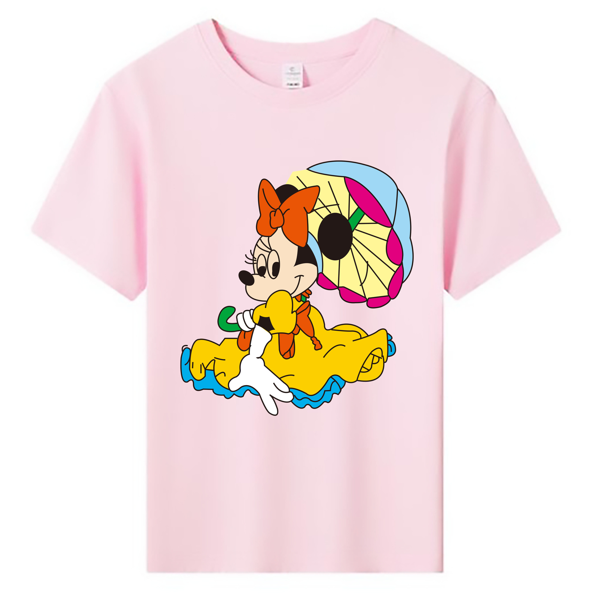 ミッキーマウス Mickey Mouse 綿100％キッズTシャツ（フロントプリント）