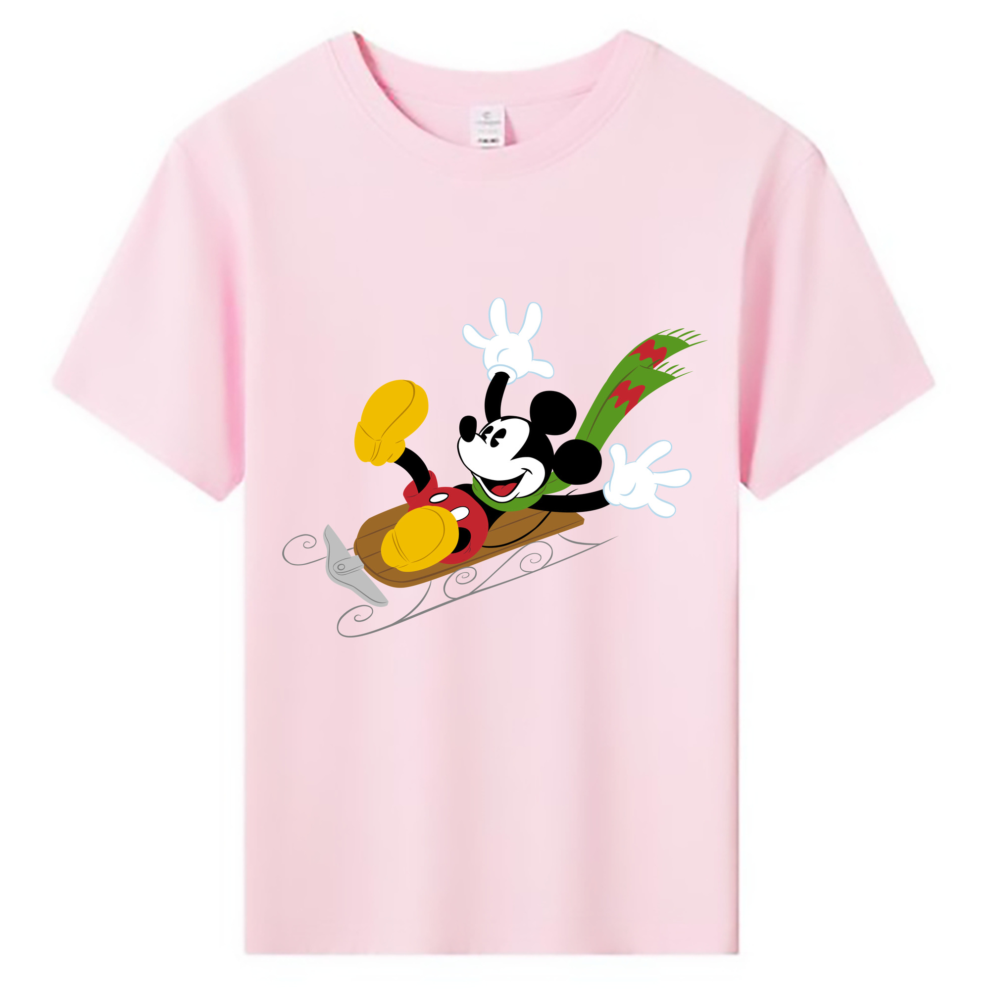 ミッキーマウス Mickey Mouse 綿100％キッズTシャツ（フロントプリント）