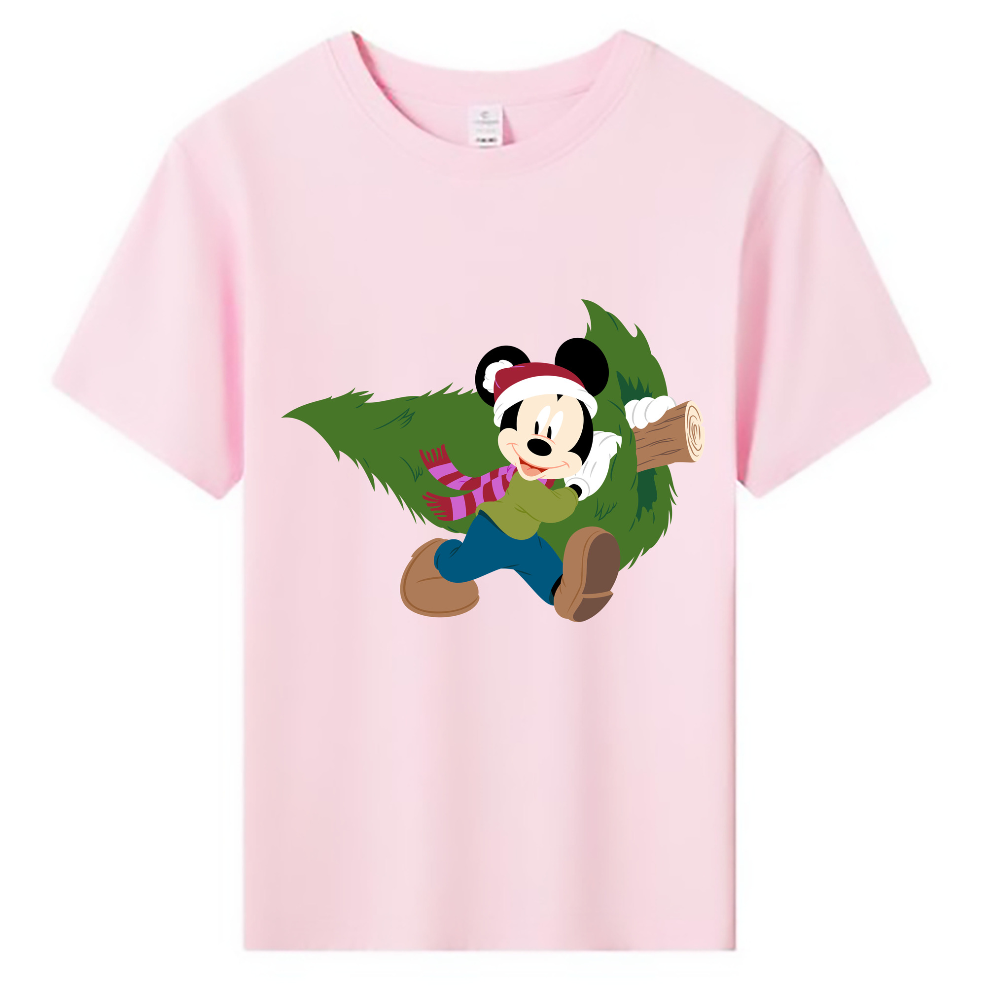 ミッキーマウス Mickey Mouse 綿100％キッズTシャツ（フロントプリント）