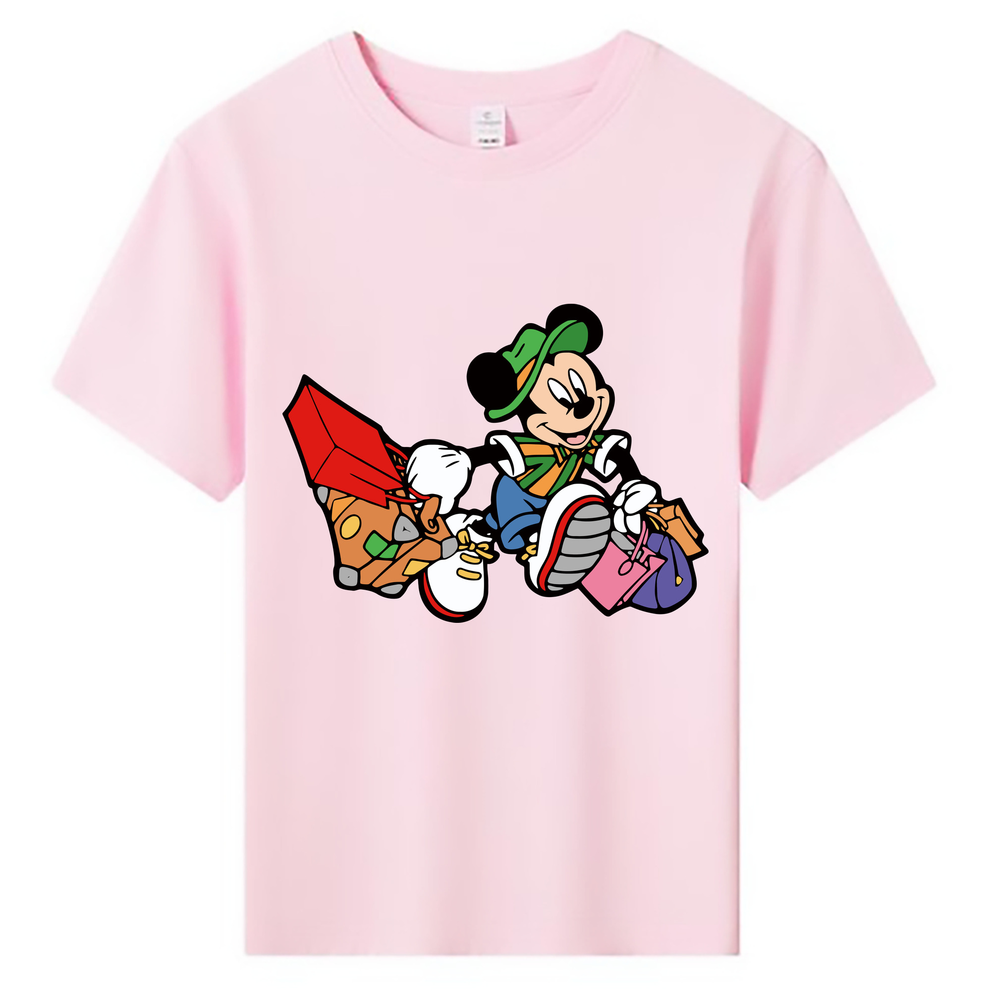 ミッキーマウス Mickey Mouse 綿100％キッズTシャツ（フロントプリント）