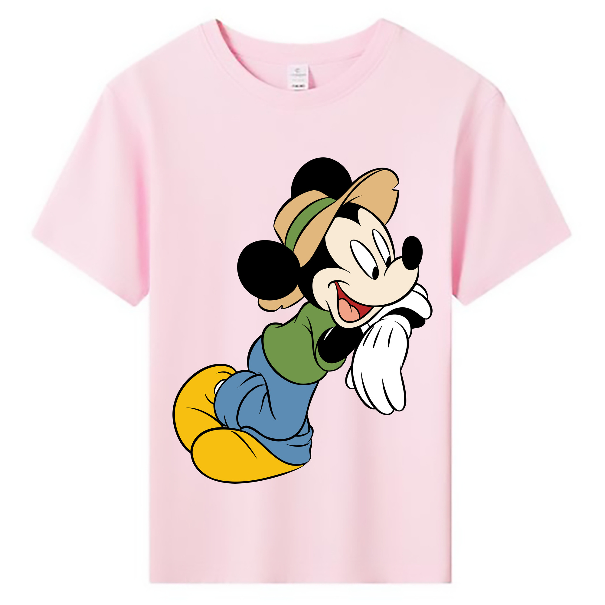 ミッキーマウス Mickey Mouse 綿100％キッズTシャツ（フロントプリント）