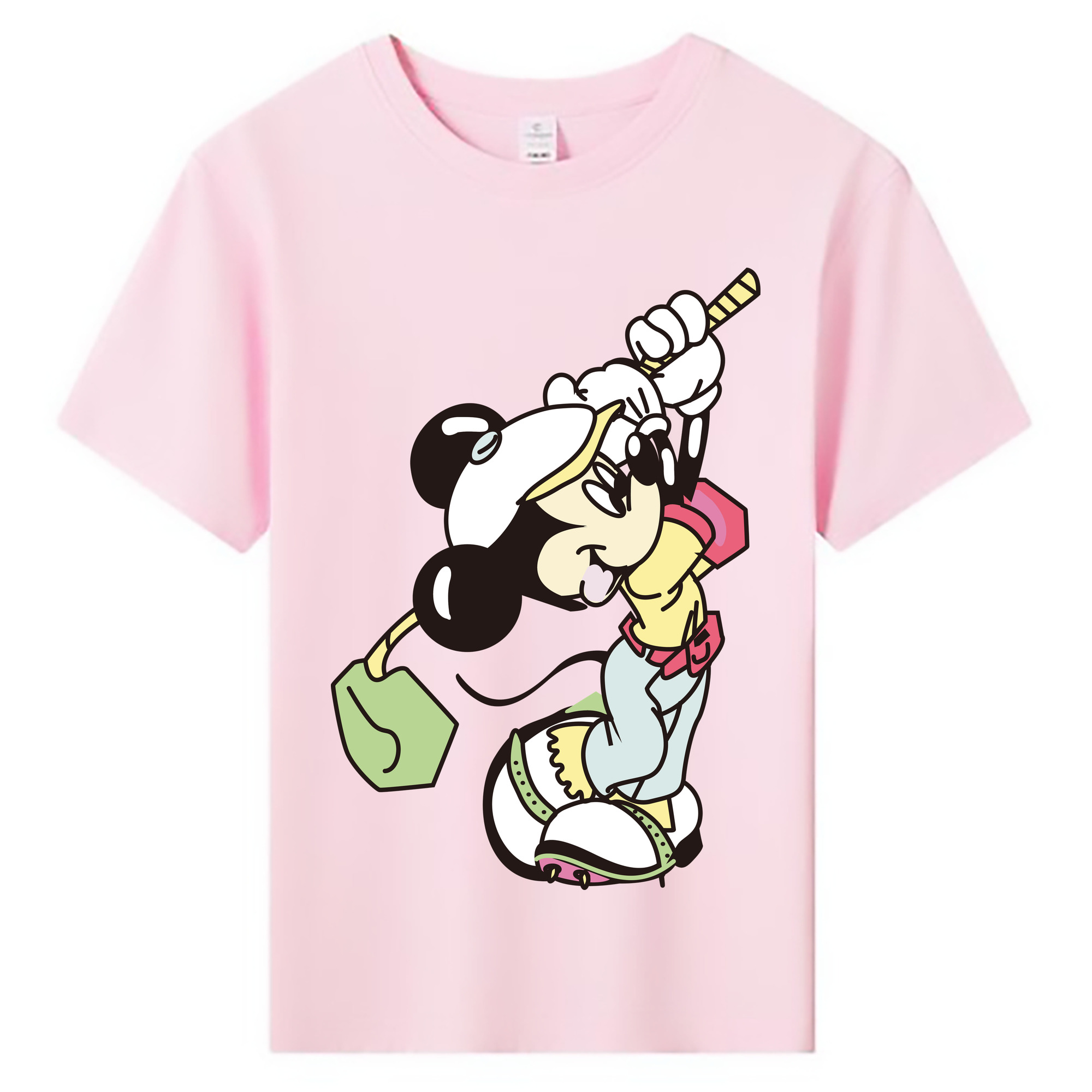 ミッキーマウス Mickey Mouse 綿100％キッズTシャツ（フロントプリント）