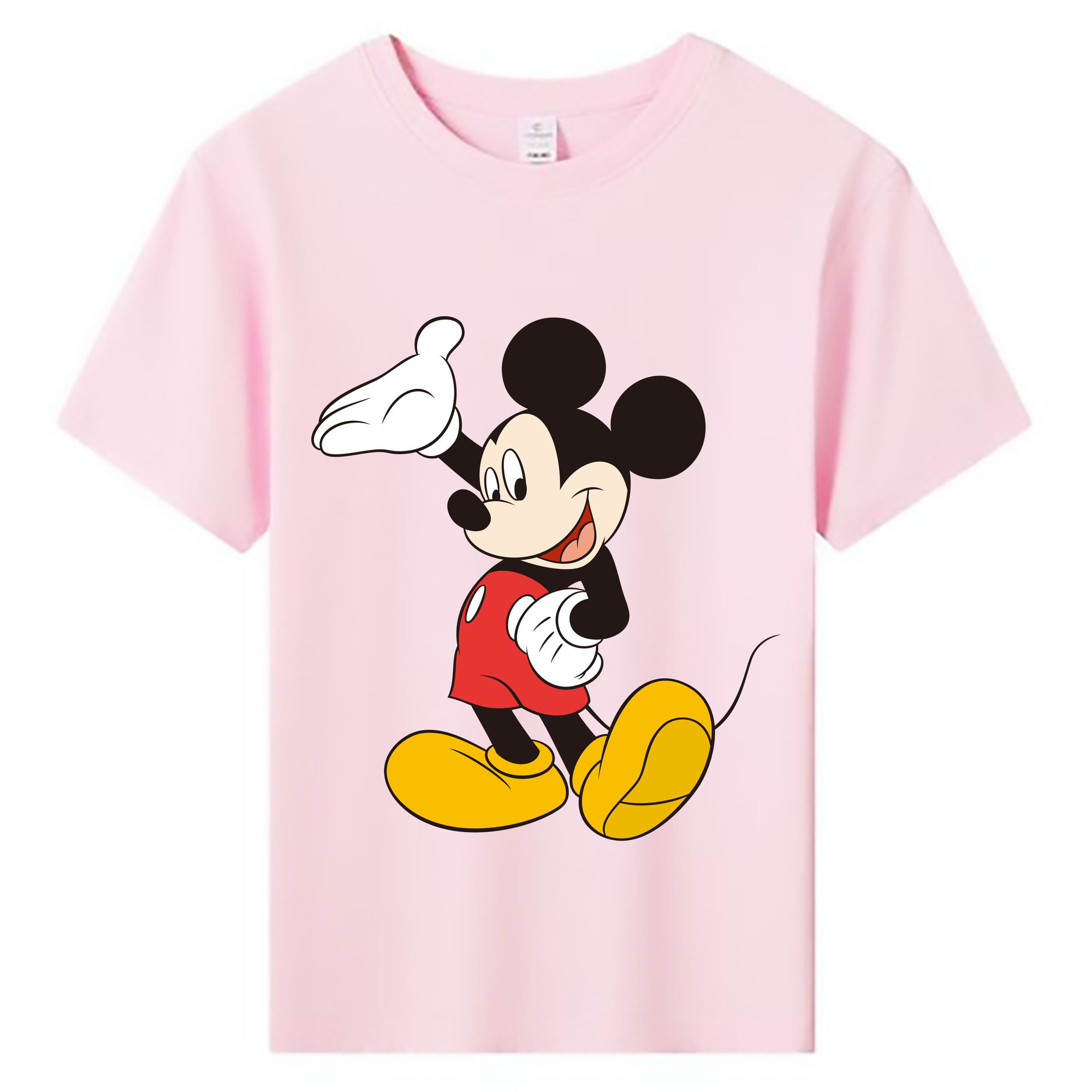 ミッキーマウス Mickey Mouse 綿100％キッズTシャツ（フロントプリント）