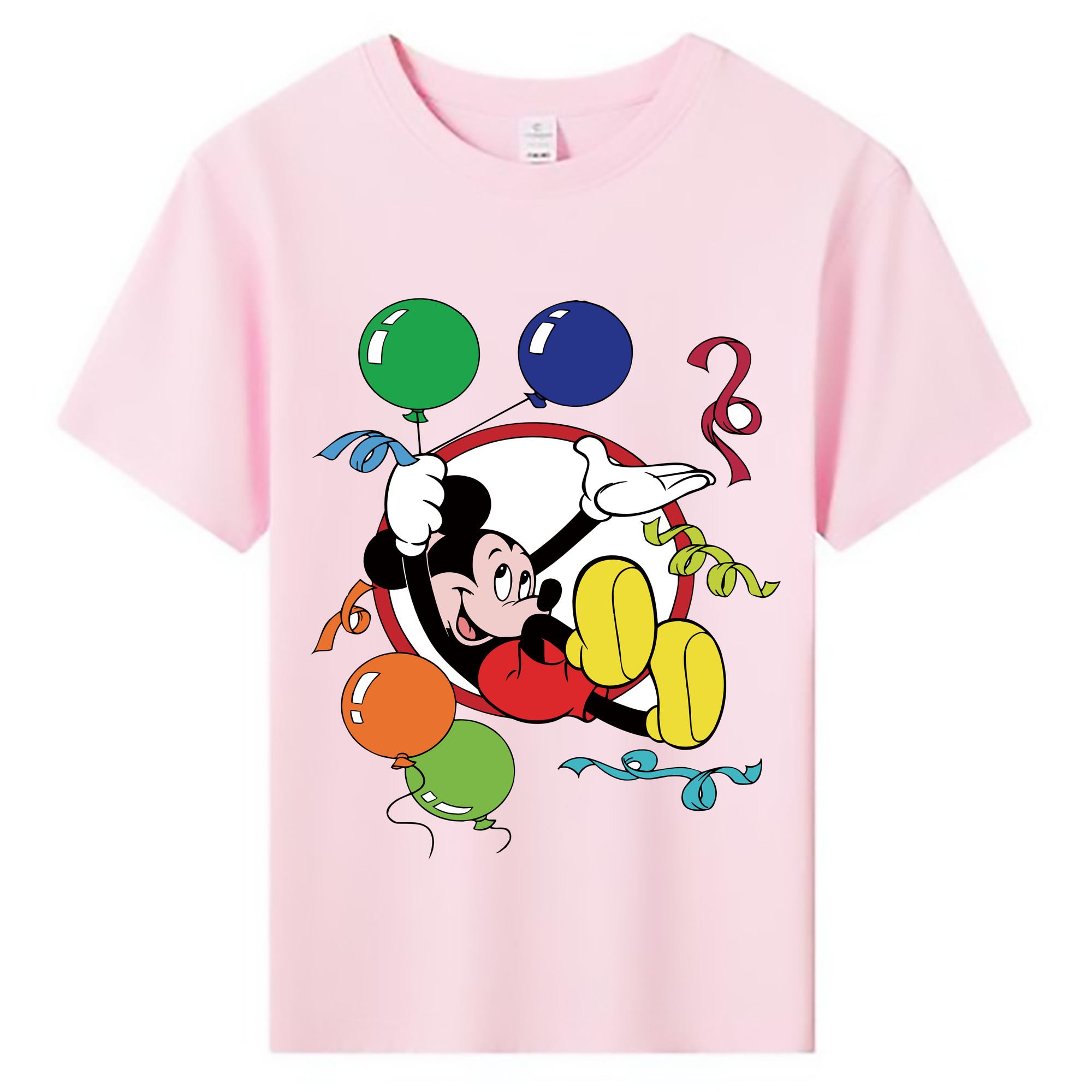 ミッキーマウス Mickey Mouse 綿100％キッズTシャツ（フロントプリント）