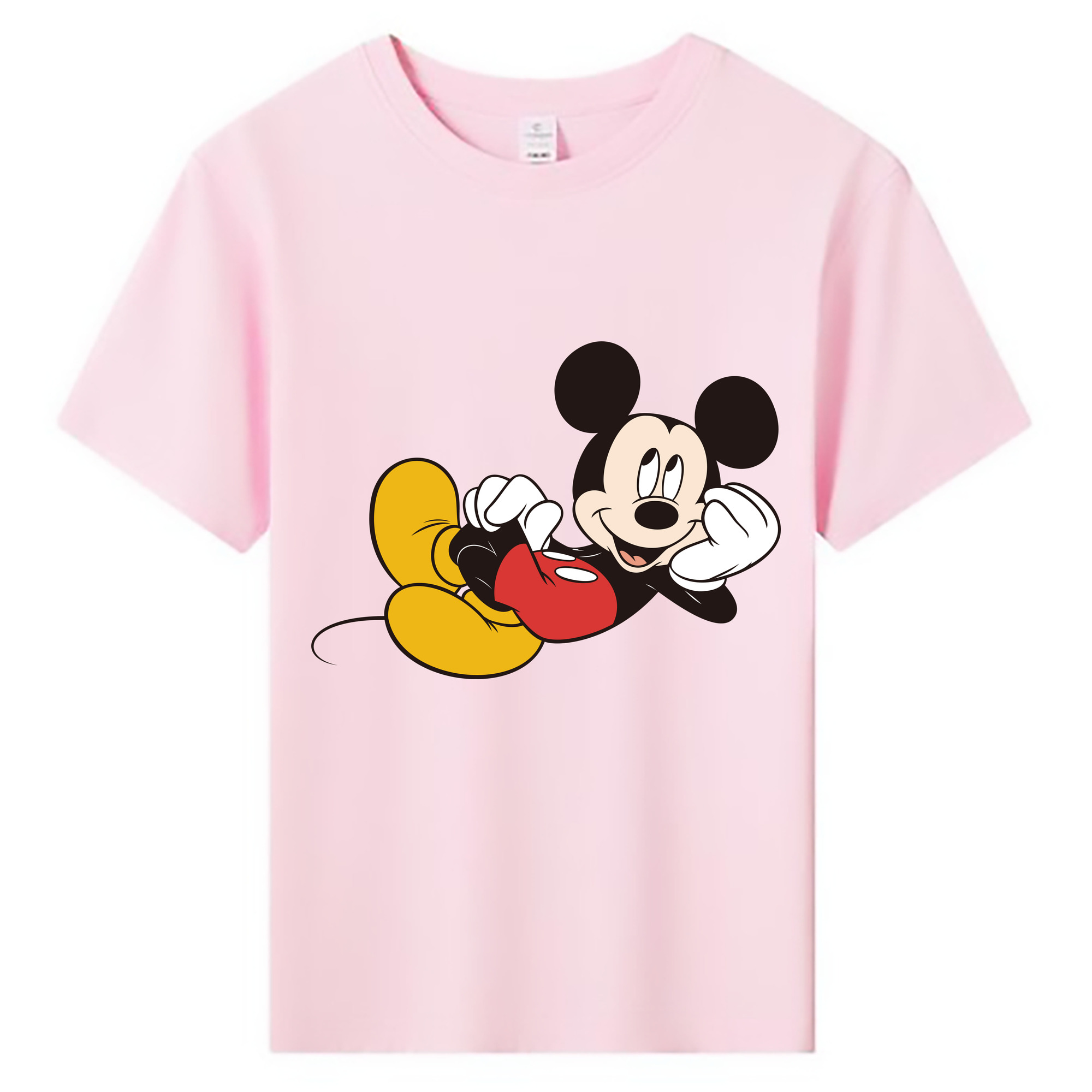 ミッキーマウス Mickey Mouse 綿100％キッズTシャツ（フロントプリント）