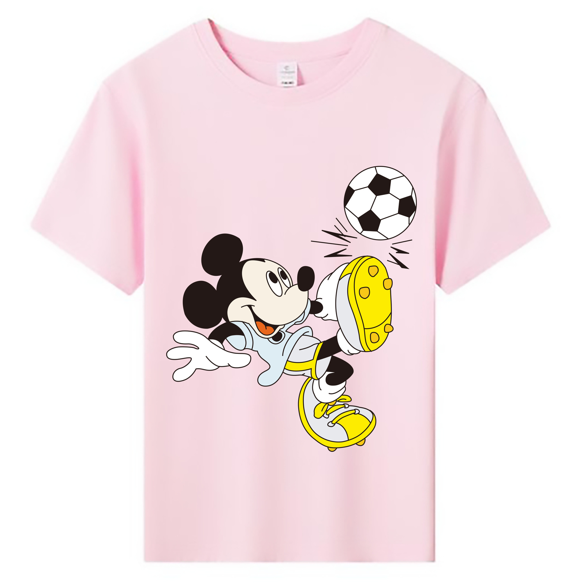 ミッキーマウス Mickey Mouse 綿100％キッズTシャツ（フロントプリント）