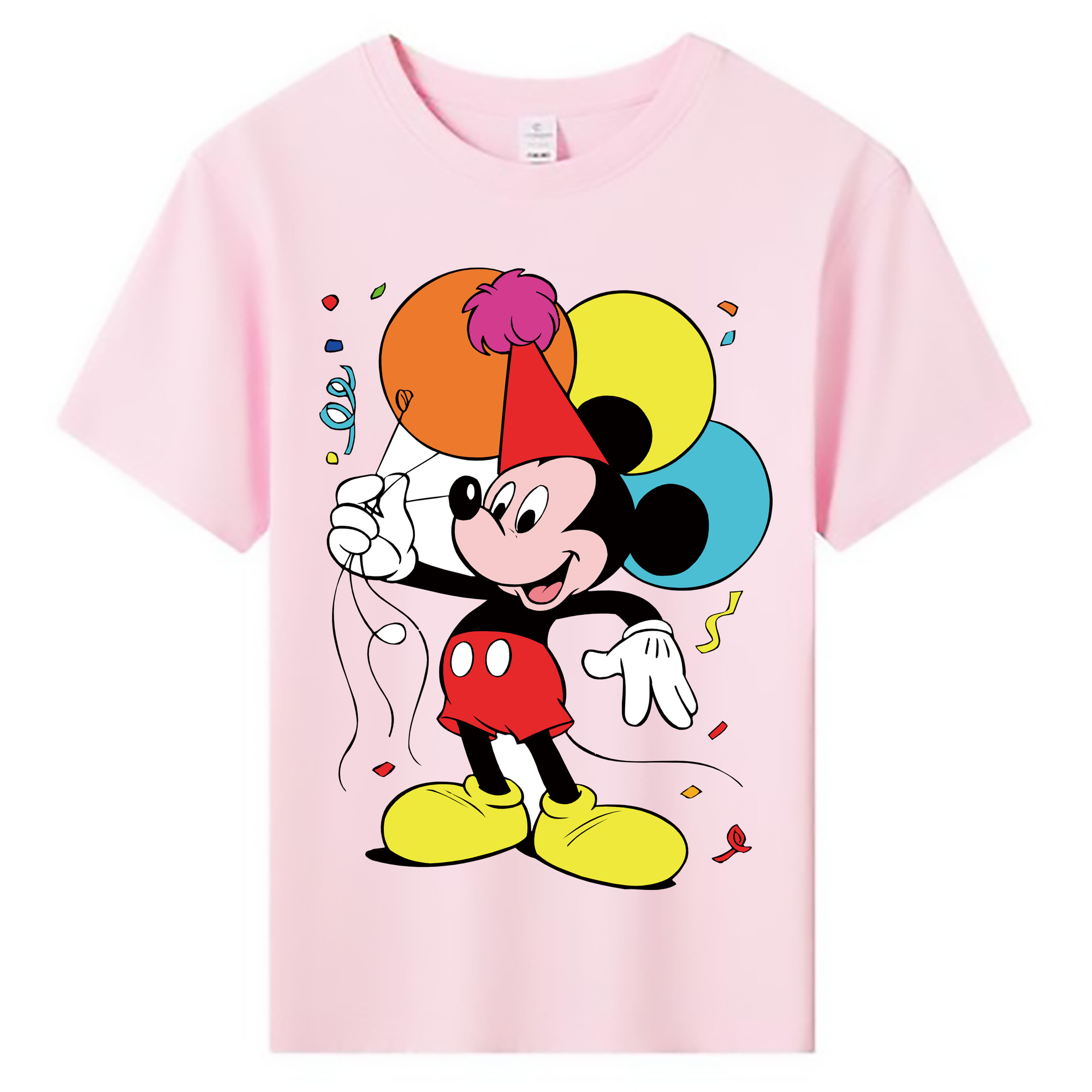 ミッキーマウス Mickey Mouse 綿100％キッズTシャツ（フロントプリント）