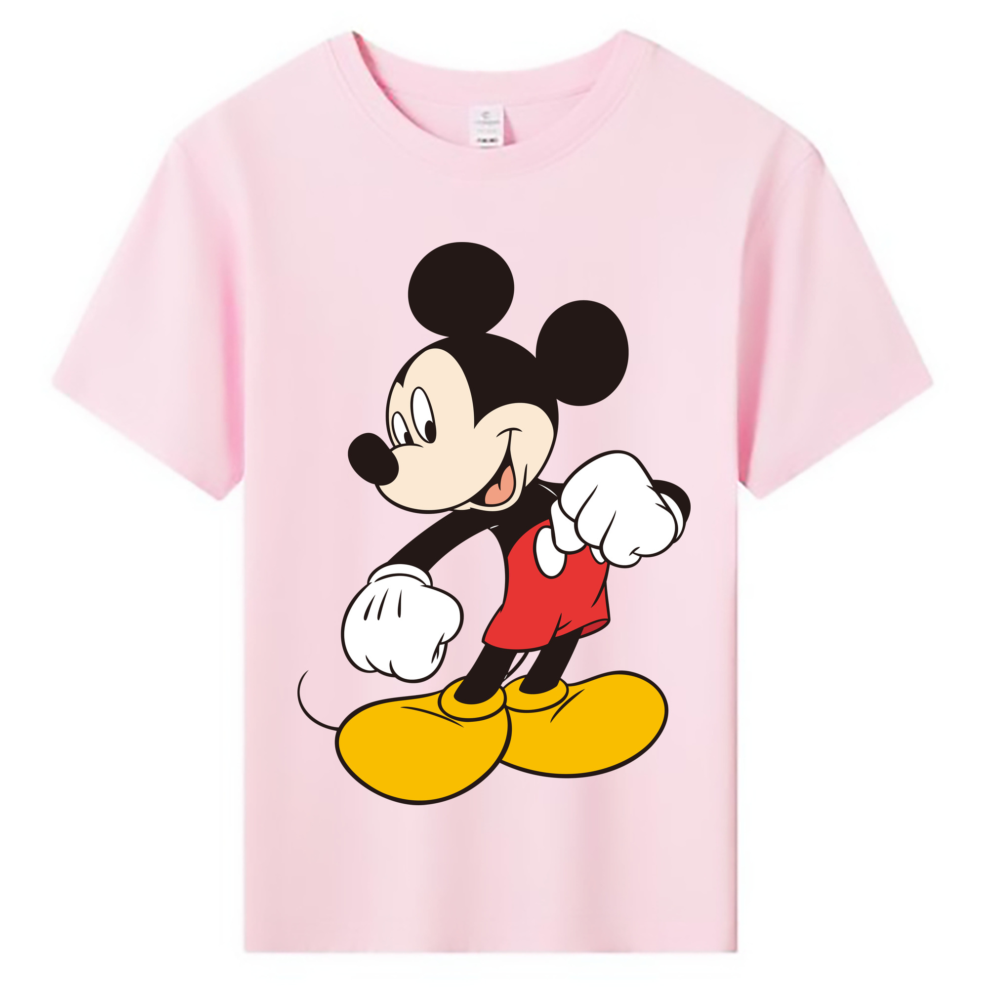 ミッキーマウス Mickey Mouse 綿100％キッズTシャツ（フロントプリント）